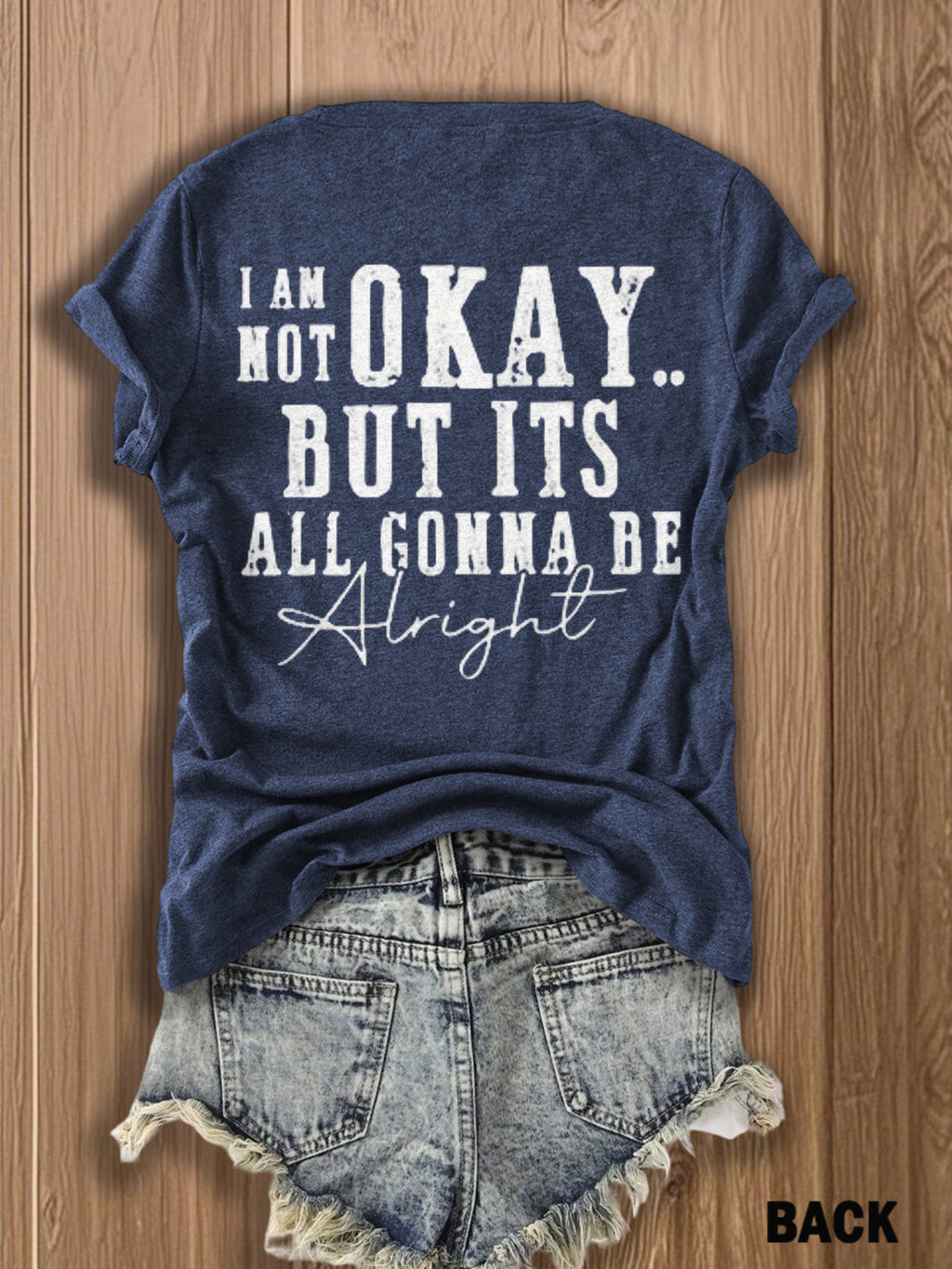 Inspirational Graphic Tee Women Floral Print Double Sided T-Shirt Casual Motivational Blend Top Gift XS-XL