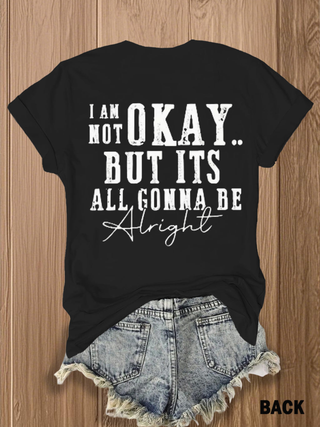 Inspirational Graphic Tee Women Floral Print Double Sided T-Shirt Casual Motivational Blend Top Gift XS-XL