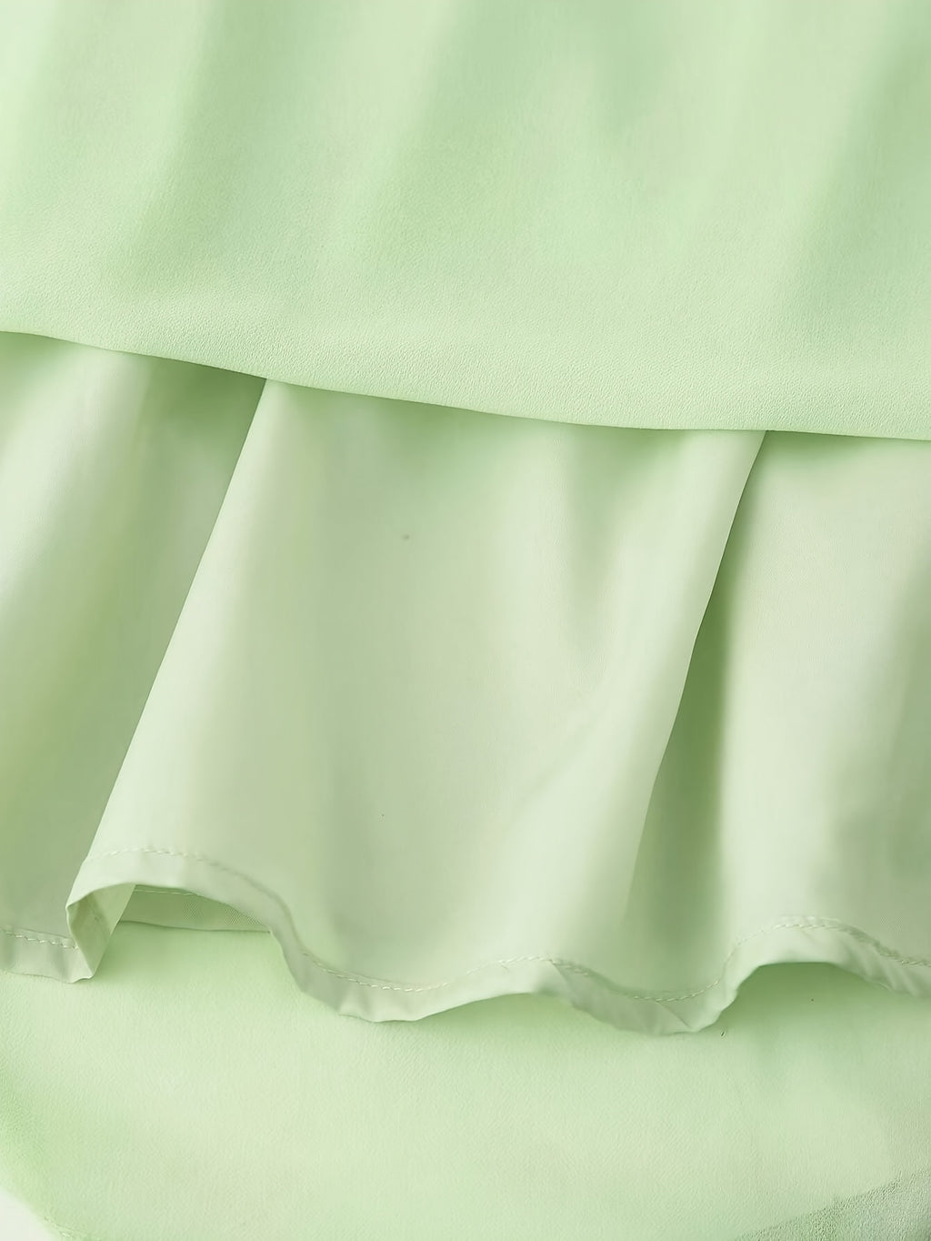 Layered Ruffle Chiffon A-Line Dress Women Loose Flowy Semi-Sheer Casual Vacation Spring Summer Dress S-XXL