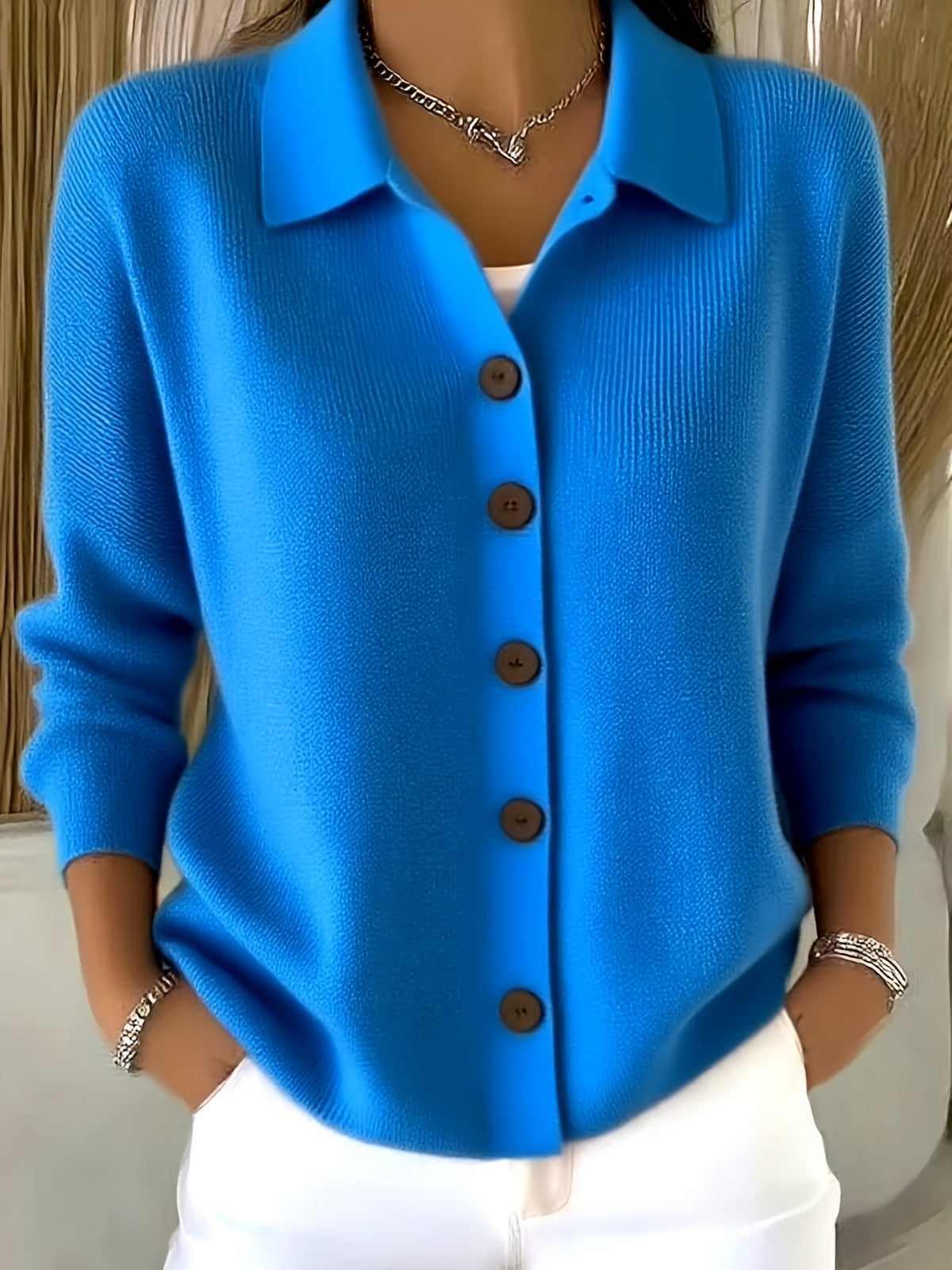 Women's Oversized Cardigan Sweater Button Up Long Sleeve Knit Jacket Casual Outwear Trendy Fall Winter Cozy Layering Coat