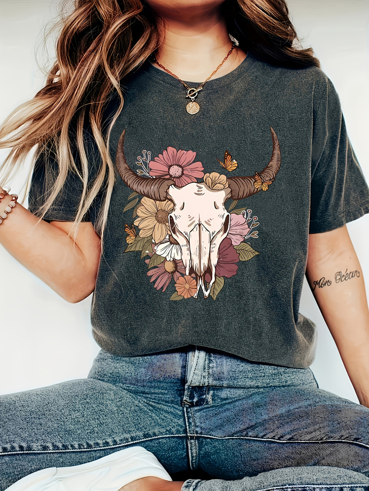 Letter Print Crew Neck T-Shirt for Women - Short Sleeve Lightweight Breathable Casual Graphic Tee 3-Season Everyday Top Multiple Colors