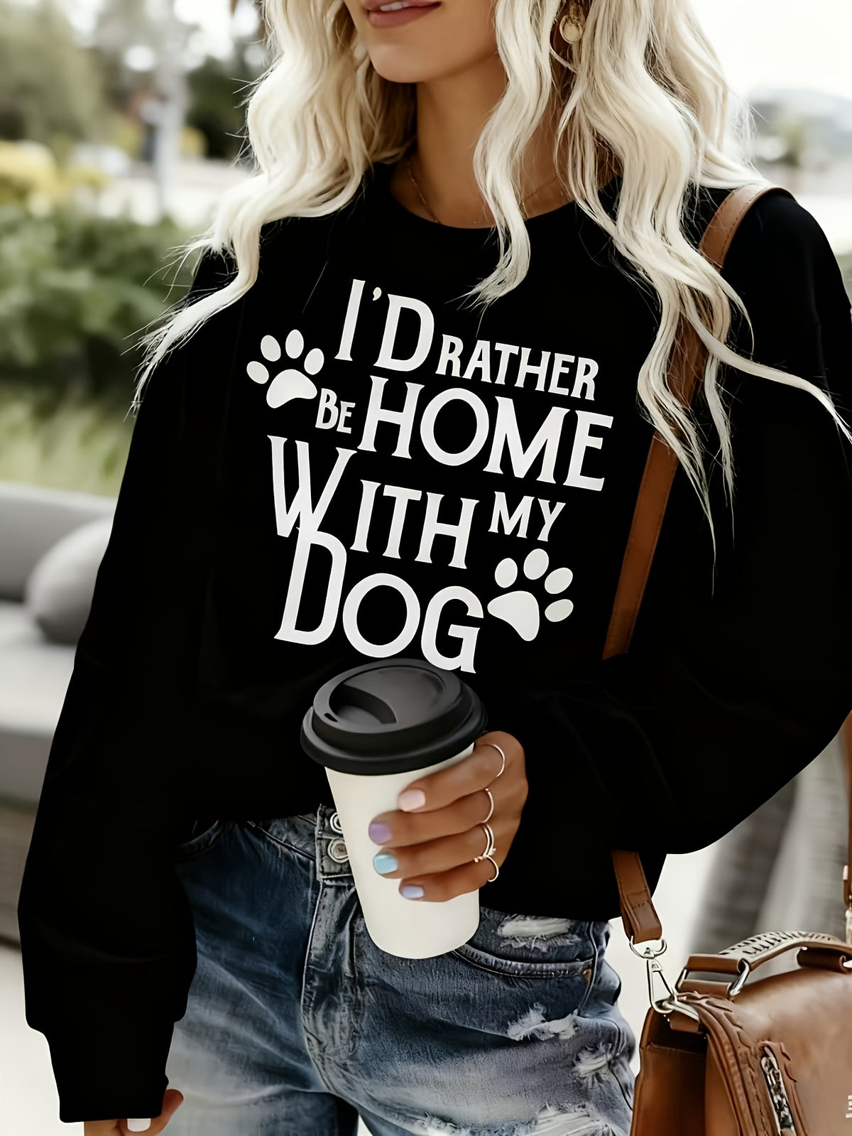 Women Casual Pullover Sweatshirt Solid Color Knit Fall Winter Long Sleeve Top