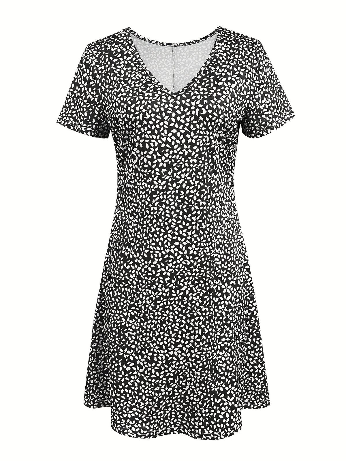 Printed Women's Casual Vacation Beach Dress - Mom Style Floral Summer Spring Versatile Boho Dress for Women Everyday Wear