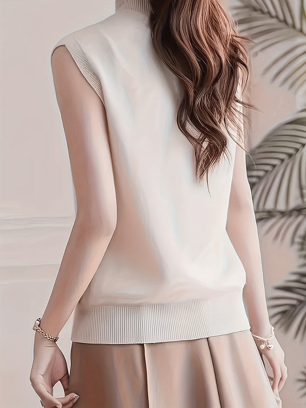 Mock Neck Sleeveless Vest Top Women Slim Fit Solid Color Short Cropped Spring Summer Casual Festive Tank Top for Women