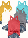 5-Pack Sleeveless Tank Tops for Women | Round Neck Stretchy Casual Cami Tops | Multipack Basic Layering Tops | Spring Summer Everyday Vest Tank Women