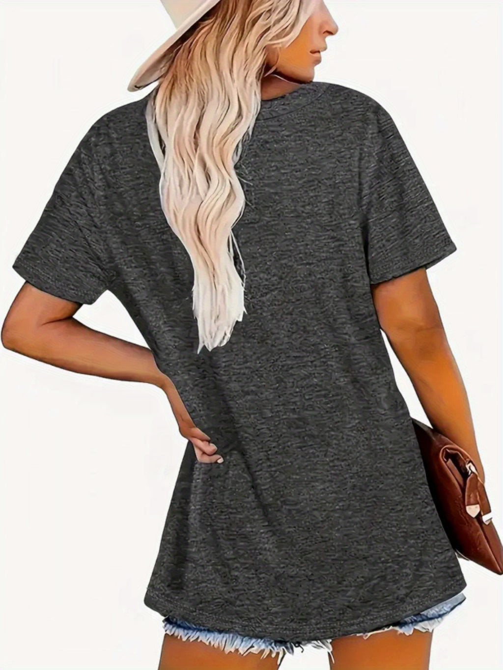 Women's Graphic V-Neck T-Shirt Short Sleeve Floral Print Casual Tee | Lightweight Everyday Top for Work Beach Travel