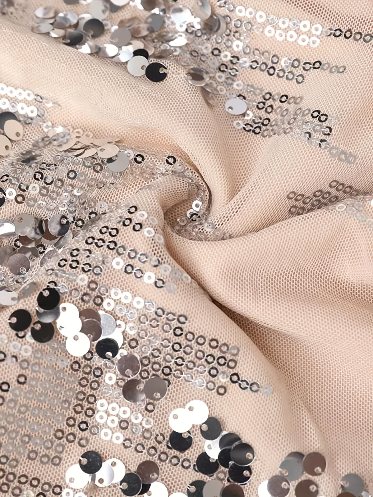 Sequined Zipper Short Jacket for Women Long Sleeve Knit Cardigan Coat Party Date Spring Fall
