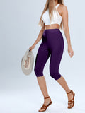 Solid Color Skinny Capri Leggings Women Casual Stretch Crop Leggings Spring Summer Lightweight Comfortable S-XXL
