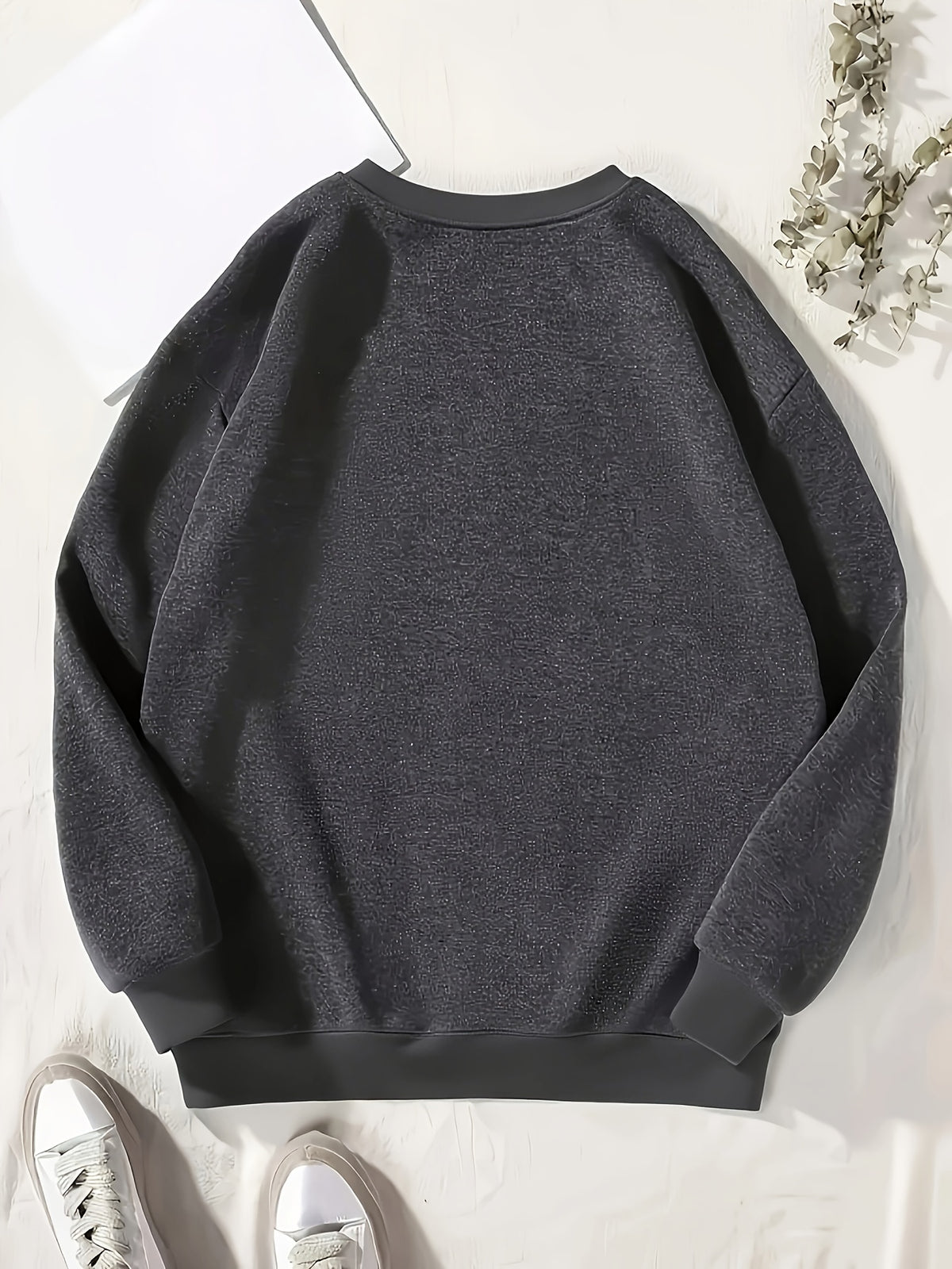 Love Life Letter Print Sweatshirt Women Round Neck Long Sleeve Casual Loose Pullover White Top Spring Fall