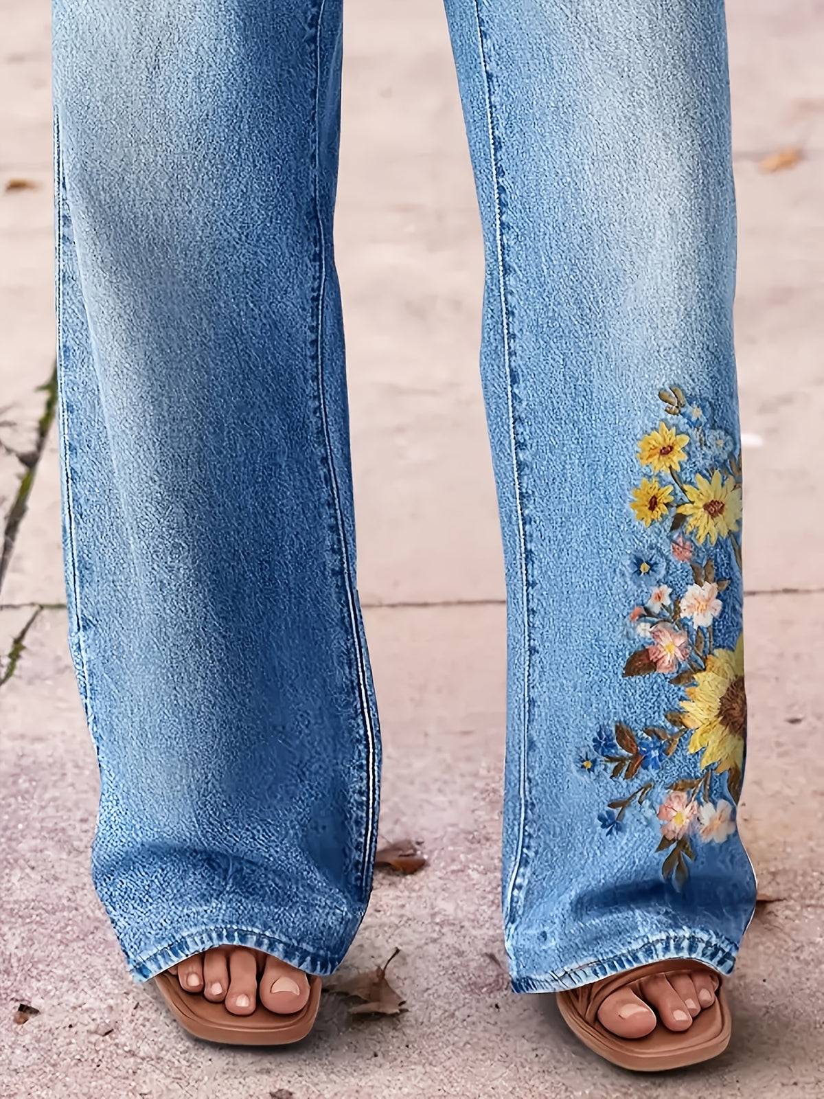Women's High-Waisted Light Wash Stretch Straight Jeans Machine Washable Casual Pants Multi-Color S-XXL