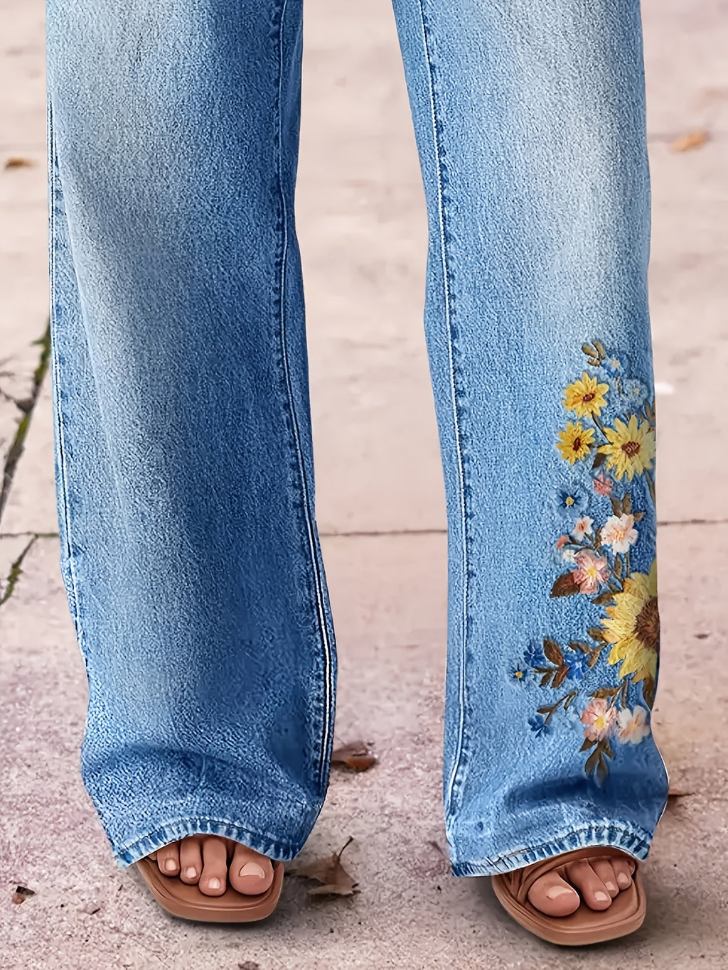 Women's High-Waisted Light Wash Stretch Straight Jeans Machine Washable Casual Pants Multi-Color S-XXL