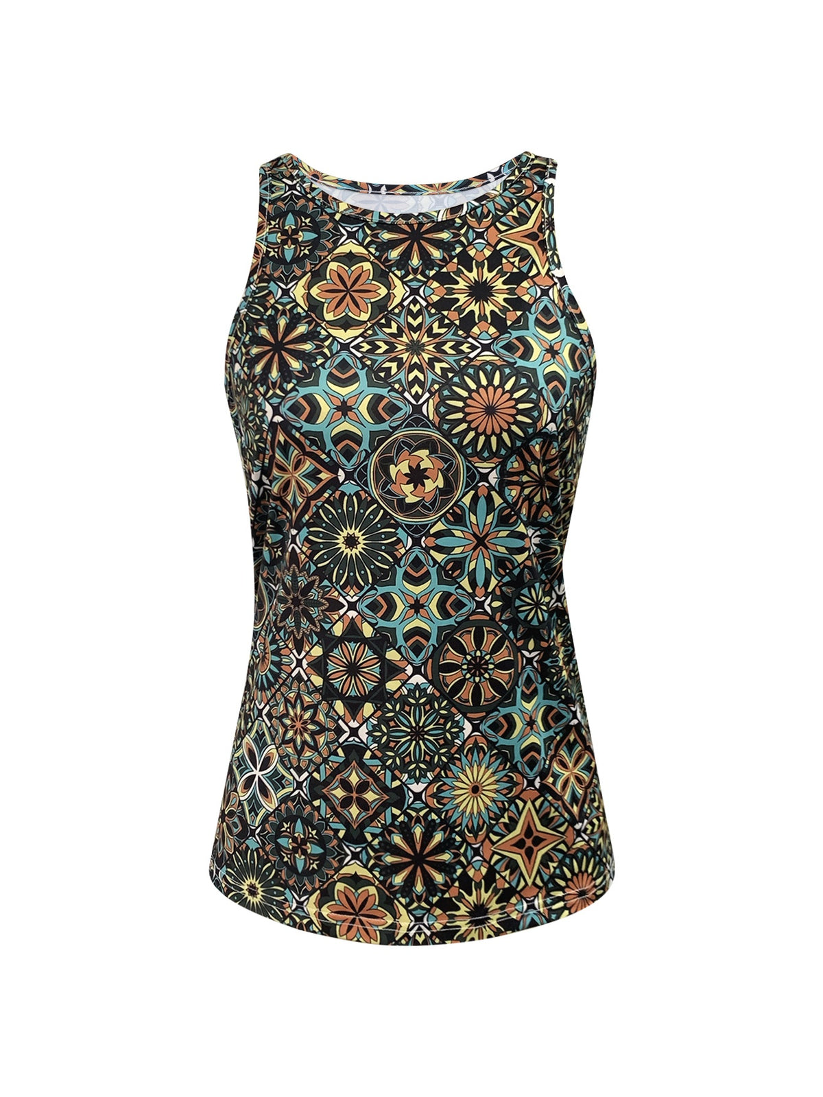 Vintage Floral Print Boho Vest Top Women Sleeveless Casual Vacation Cami Blouse Lightweight Summer Tank Top Mixed Colors S-XXL