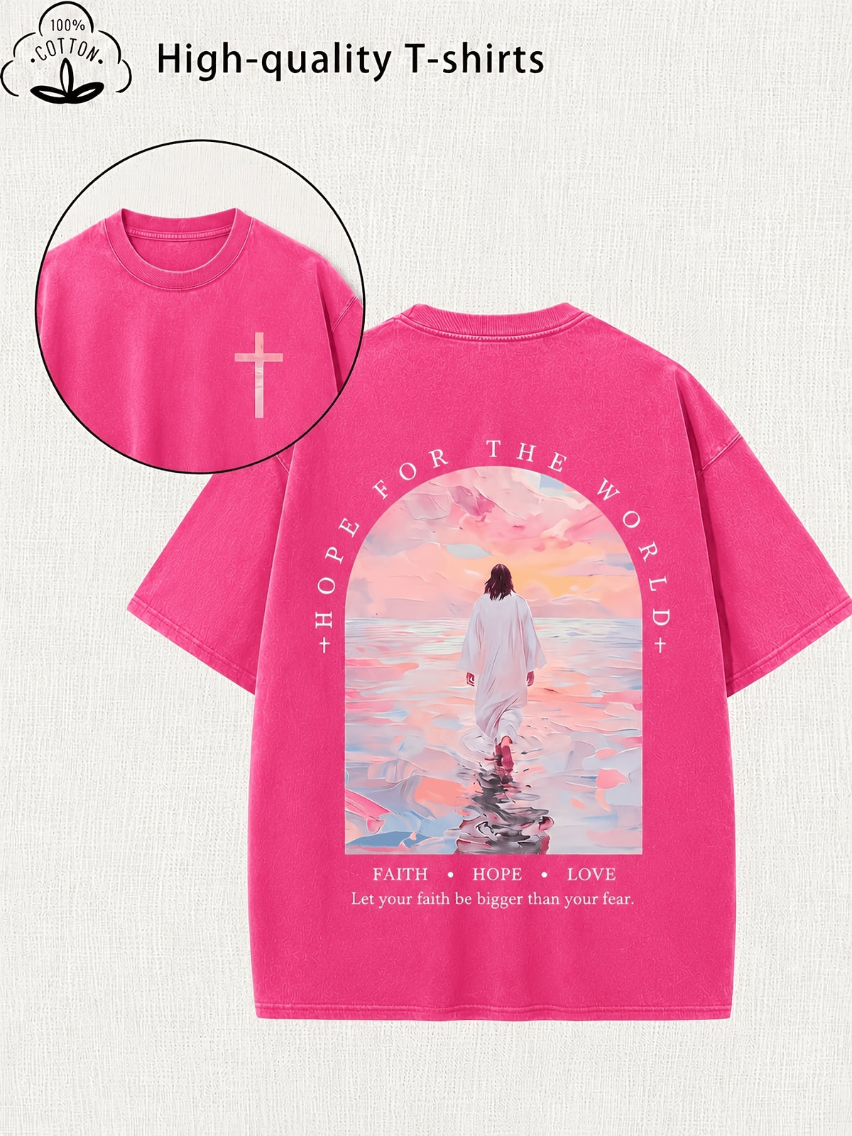 Women's Retro Washed Graphic T-Shirt Loose Fit Crew Neck Short Sleeve Casual Street Style S-XXL