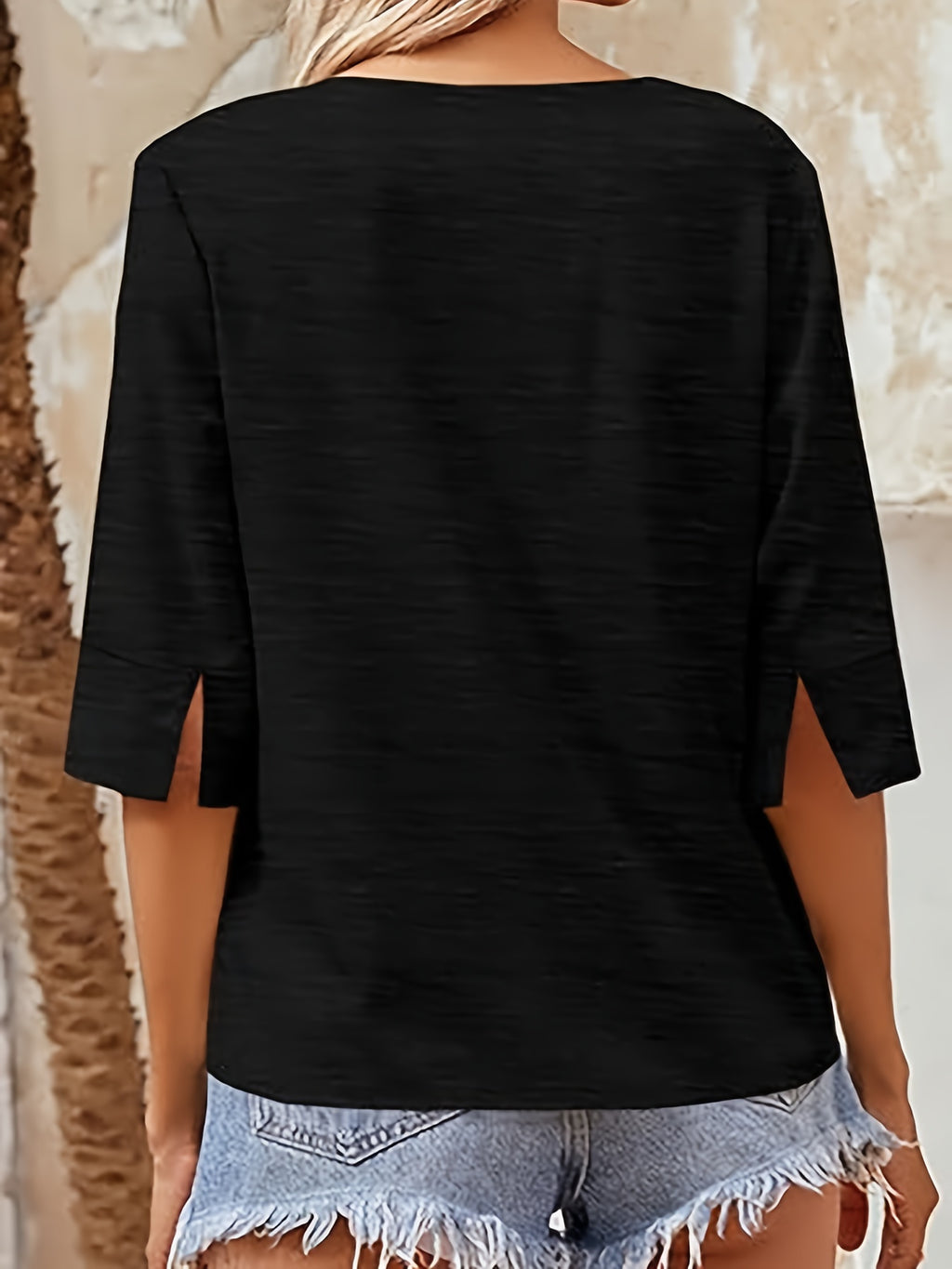 V-Neck T-Shirt Women Half Sleeve Loose Basic Tee Viscose Blend Soft Casual Summer Top Regular Fit Lightweight S-XXL