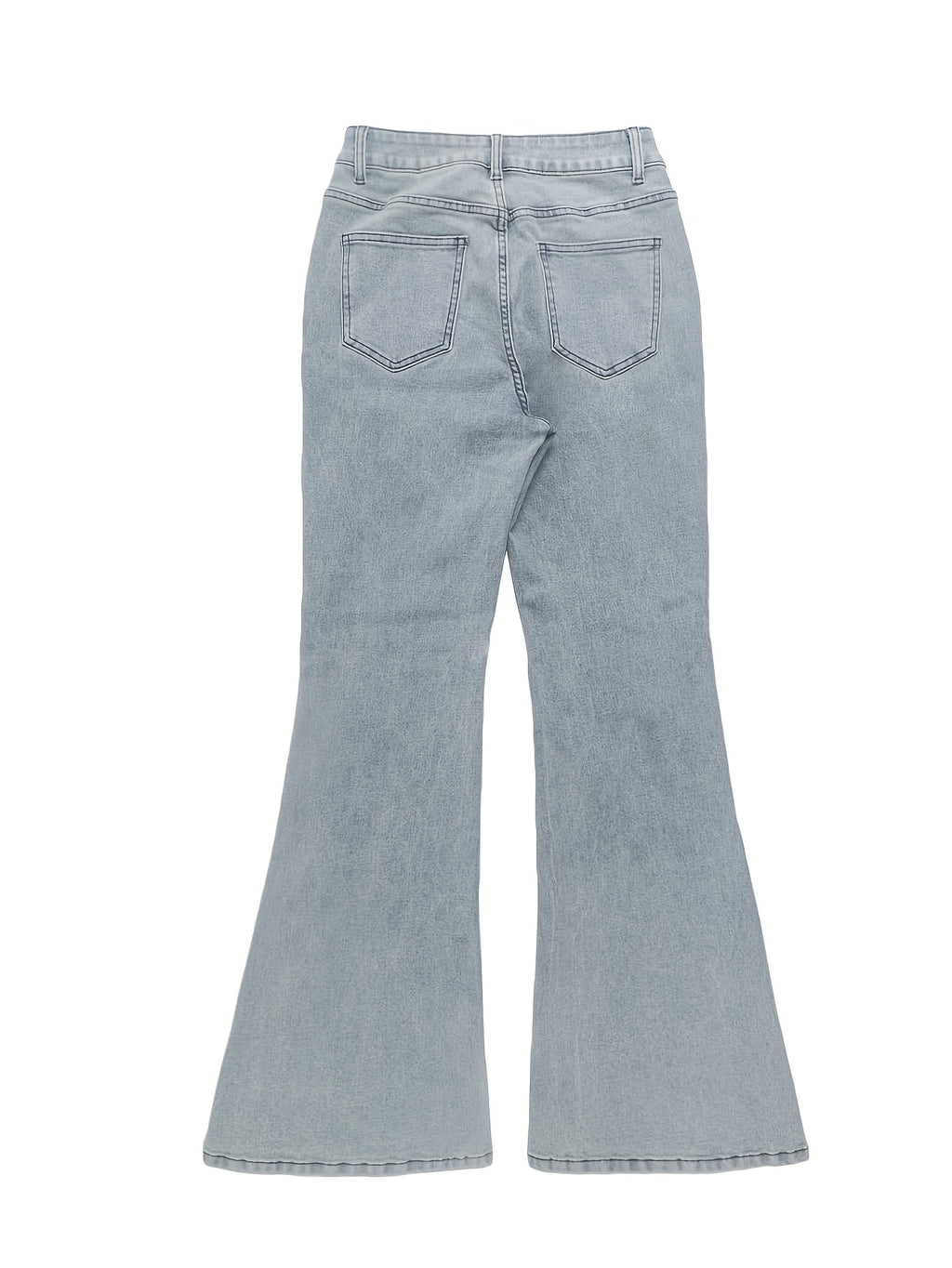 Women's Y2K Straight Leg Denim Pants High Elastic Vintage Street Style Solid Color Long Jeans Versatile Trendy Fashion Bottoms