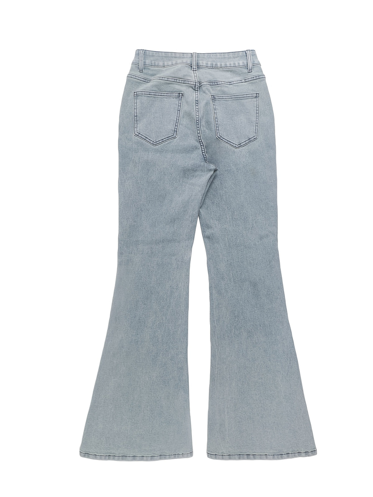 Women's Y2K Straight Leg Denim Pants High Elastic Vintage Street Style Solid Color Long Jeans Versatile Trendy Fashion Bottoms