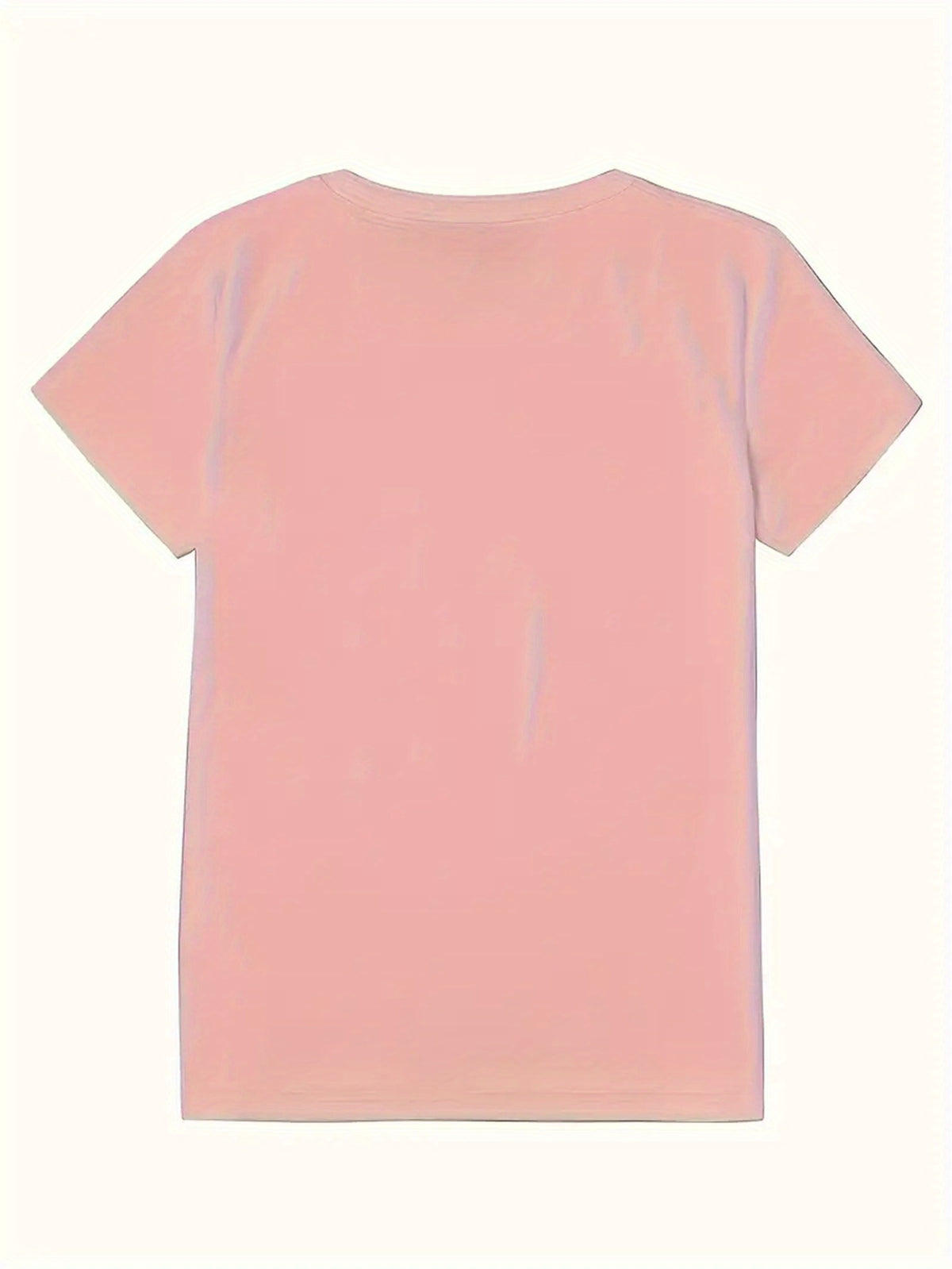 Women's Anime Alphabet Graphic Print Round Neck T-Shirt 180g Short Sleeve Smooth Knit Casual Spring Summer Tee