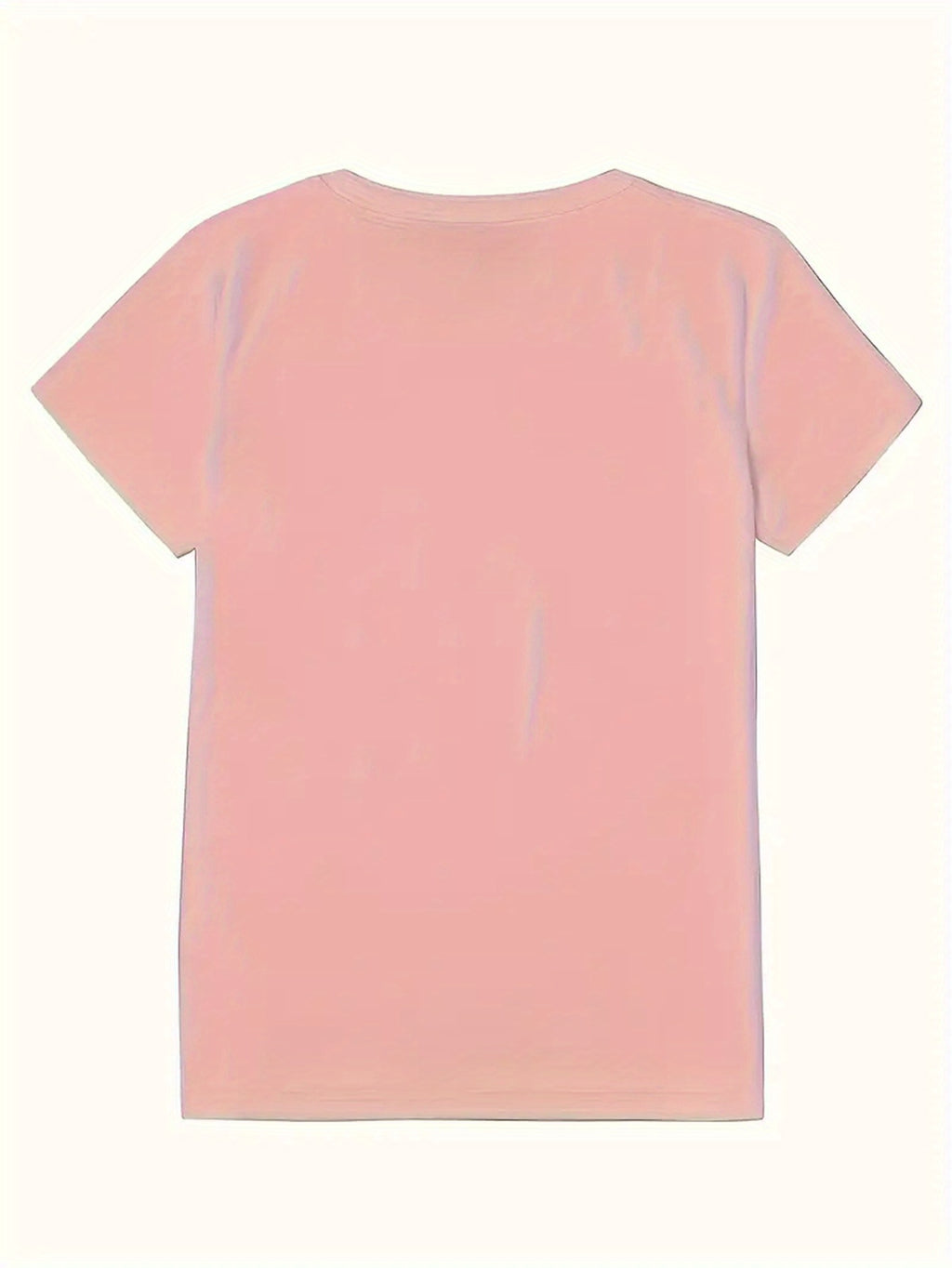 Women's Anime Alphabet Graphic Print Round Neck T-Shirt 180g Short Sleeve Smooth Knit Casual Spring Summer Tee