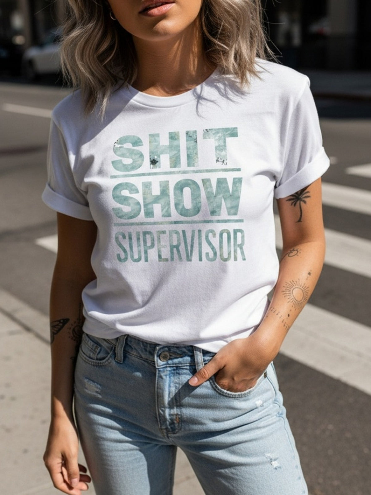 Chic Alphabet Letter Print T-Shirt Women Crew Neck Short Sleeve 180gsm Smooth Knit Mid Stretch Casual Everyday Fashion Graphic Tee Polyester Top S-XXL