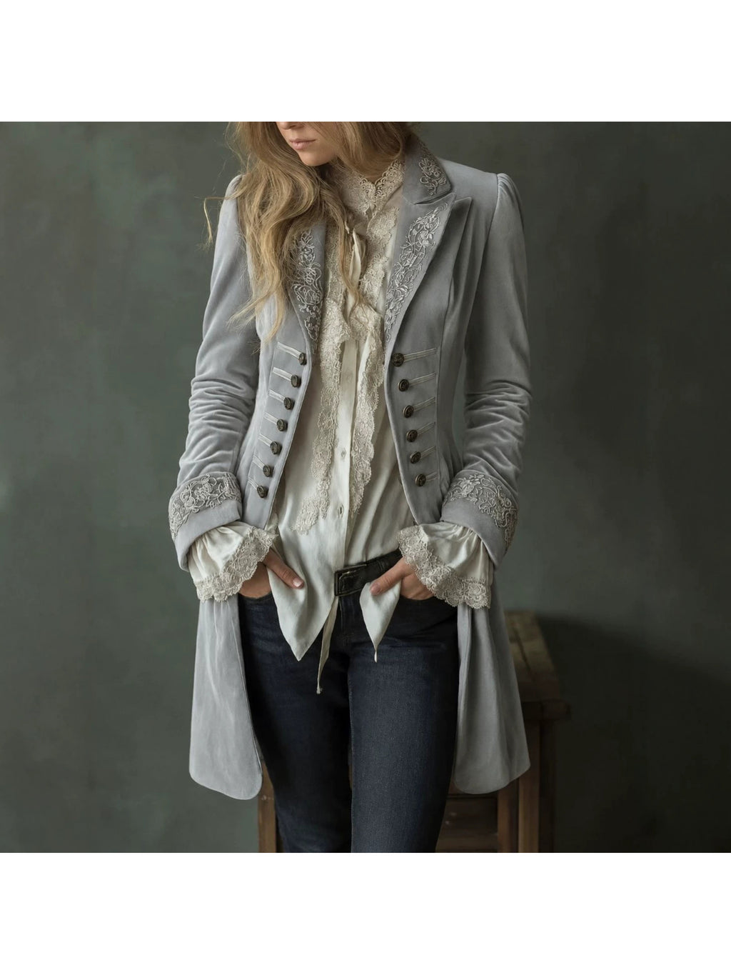 Women Elegant Casual Long Sleeve Reversible Collar Blouse Retro Work Casual Navy Black Grey Blue Peach Pink S-XXL