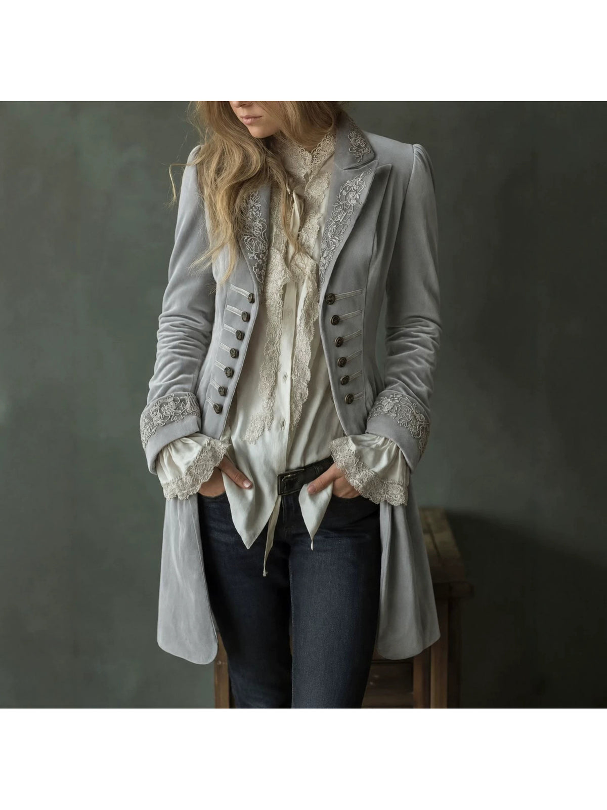 Women Elegant Casual Long Sleeve Reversible Collar Blouse Retro Work Casual Navy Black Grey Blue Peach Pink S-XXL