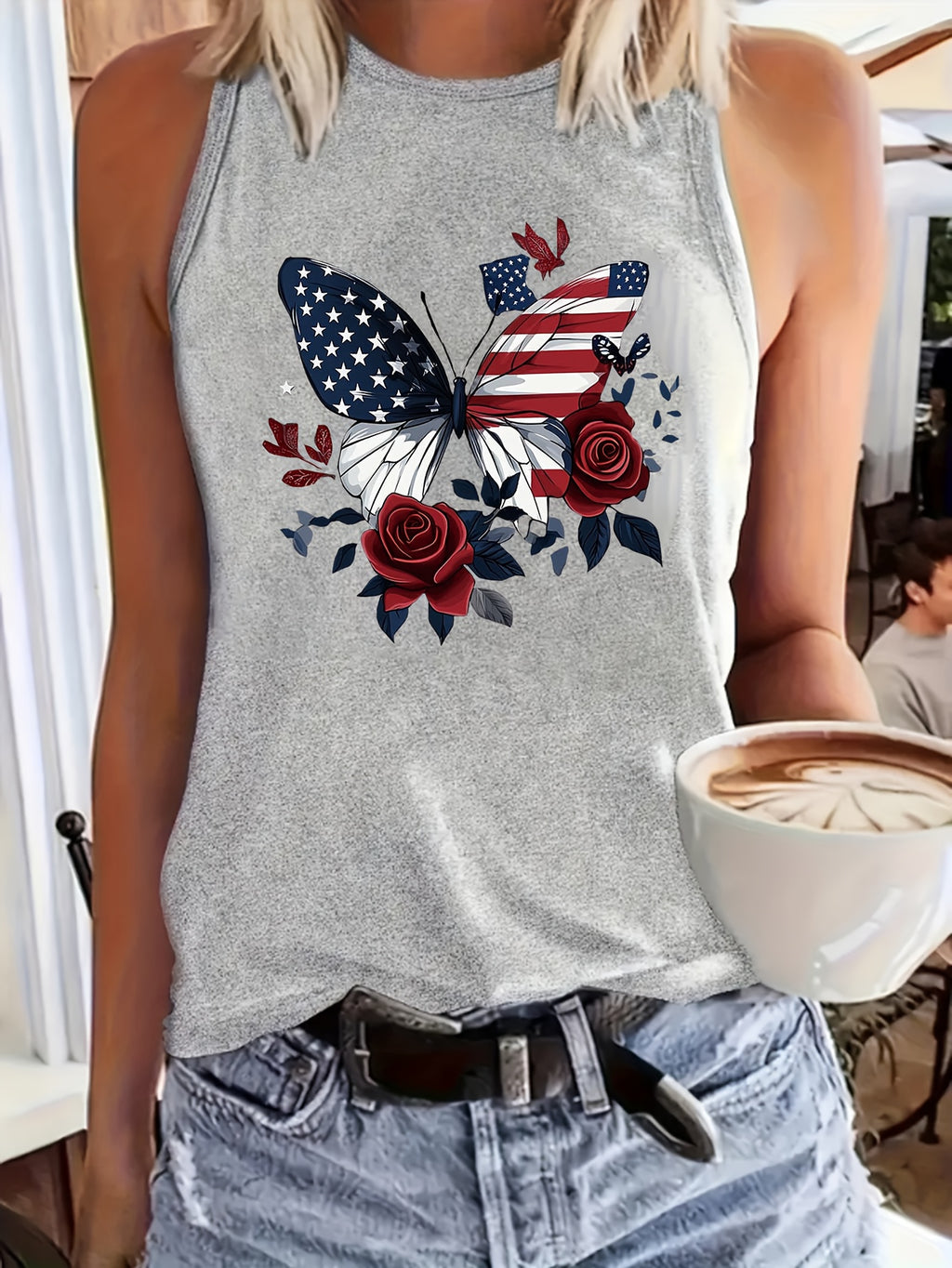 Graphic Drawing Print Tank Top Women Crew Neck Sleeveless Casual Lightweight Breathable All Season Polyester Tee S-XXL
