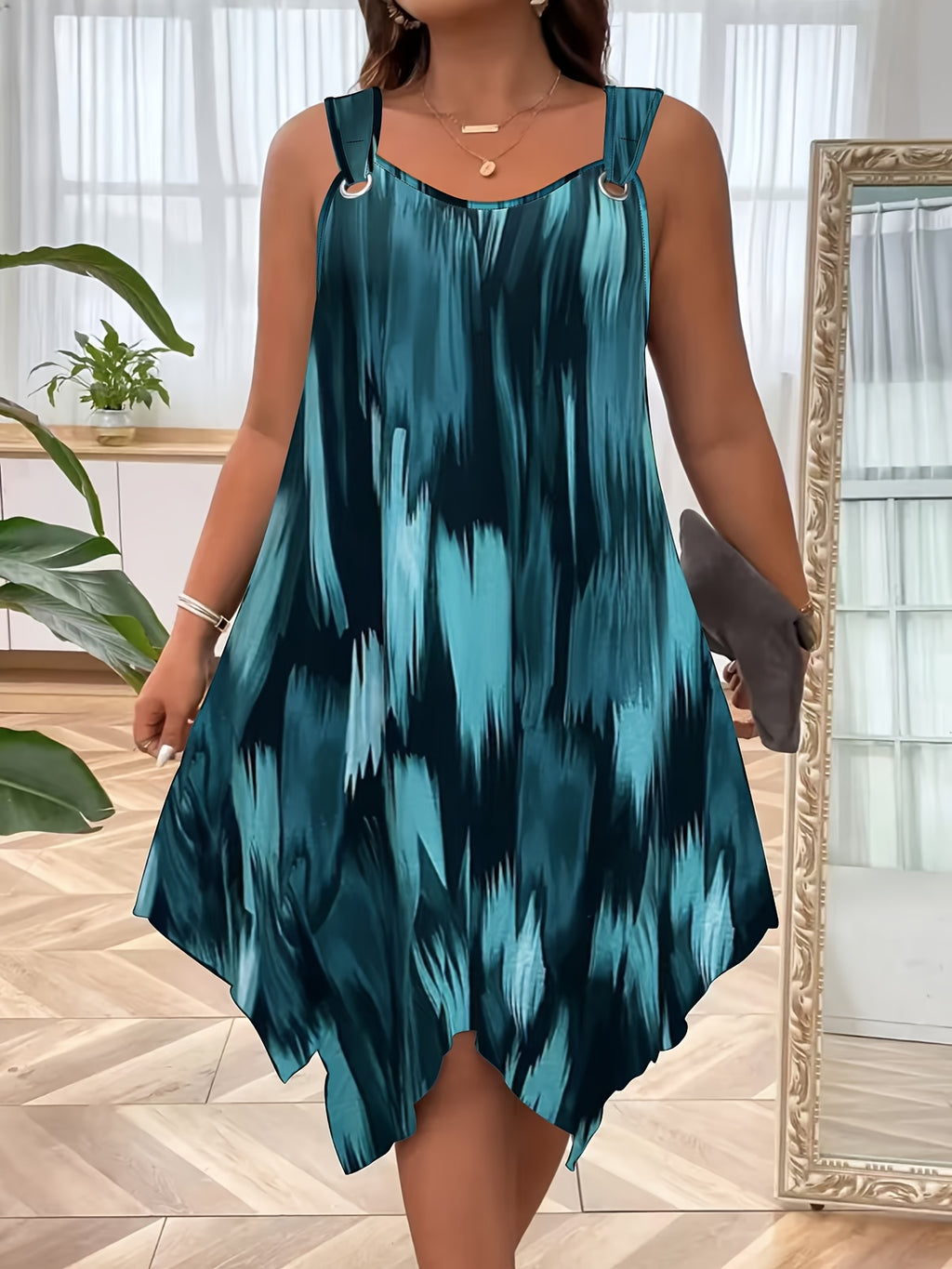 Bohemian Print Sleeveless Maxi Dress for Women – Elegant Loose Fit Summer Long Dress for Beach, Travel & Vacation