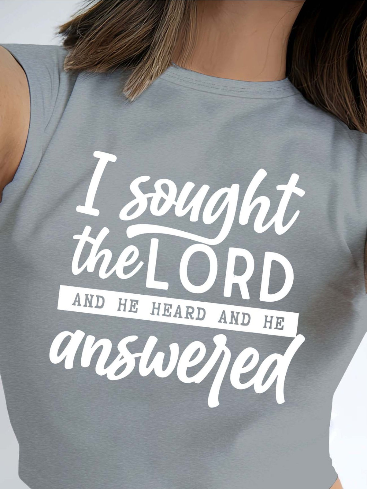 Faith Scripture Tee Women I Found The Lord He Healed Me Inspirational Print Crew Neck Short Sleeve Church T-Shirt Plus Size 0X-8XL