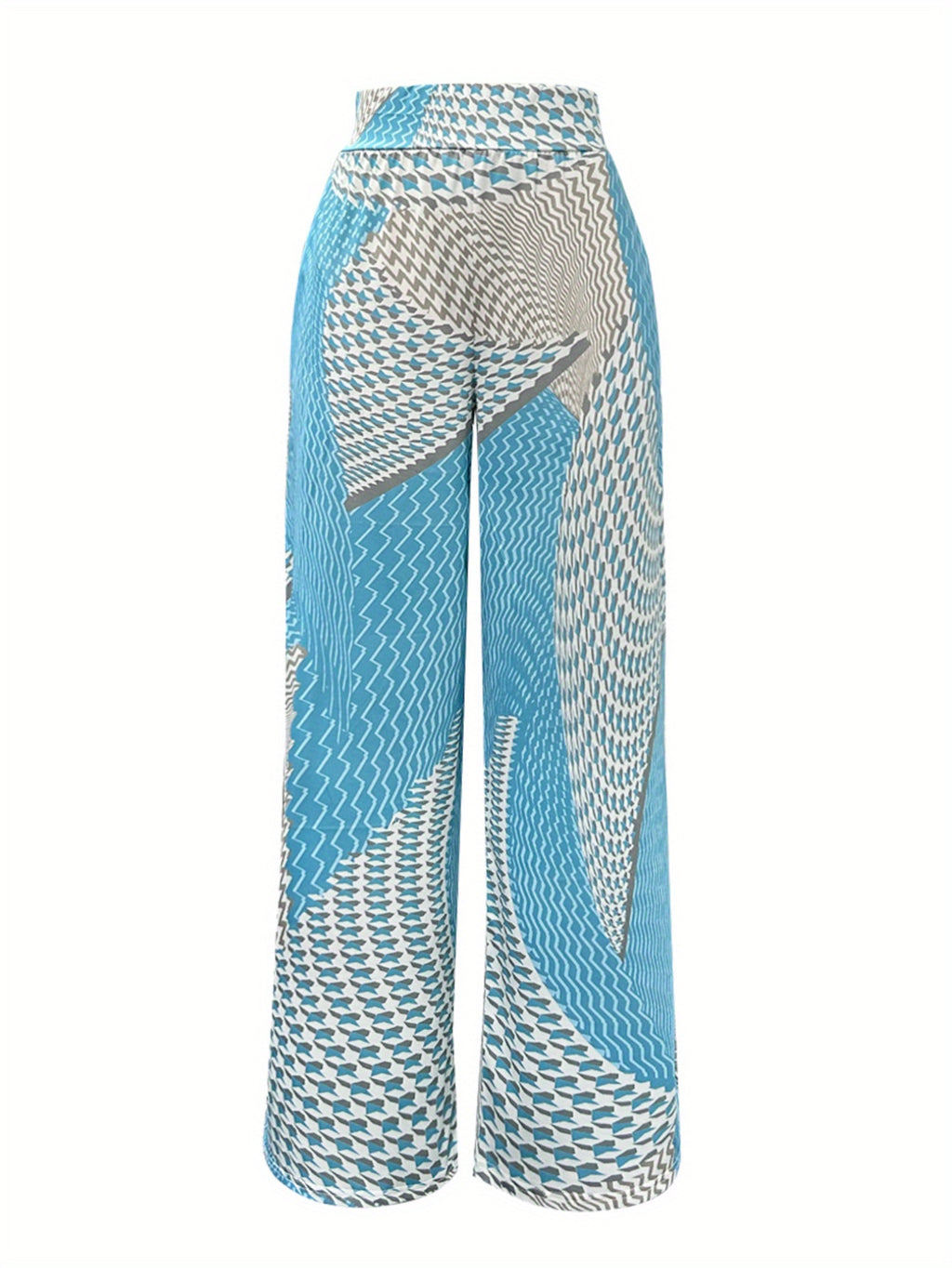 Retro Print Wide Leg Pants Women Loose Fit Long Pants Casual Commute Everyday Wear Violet Blue Mixed Colors S-XXL
