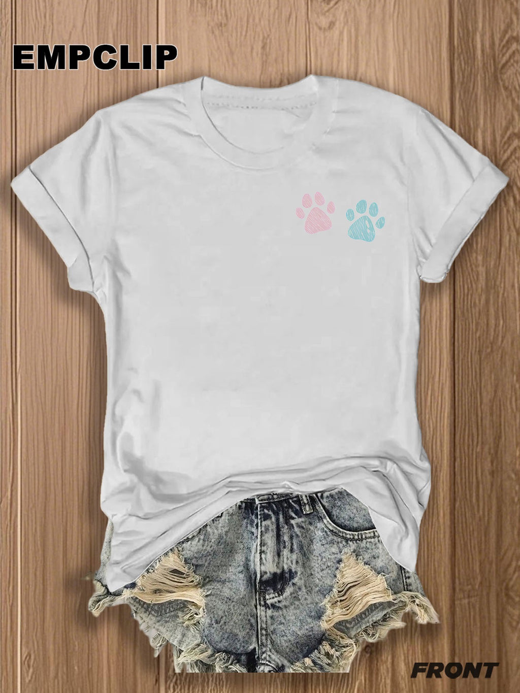 Dog Lover T-Shirt Easily Distracted by Dogs Paw Print Graphic Tee Women Short Sleeve Crew Neck Casual Summer Top Pet Owner Gift Burgundy White Apricot Red