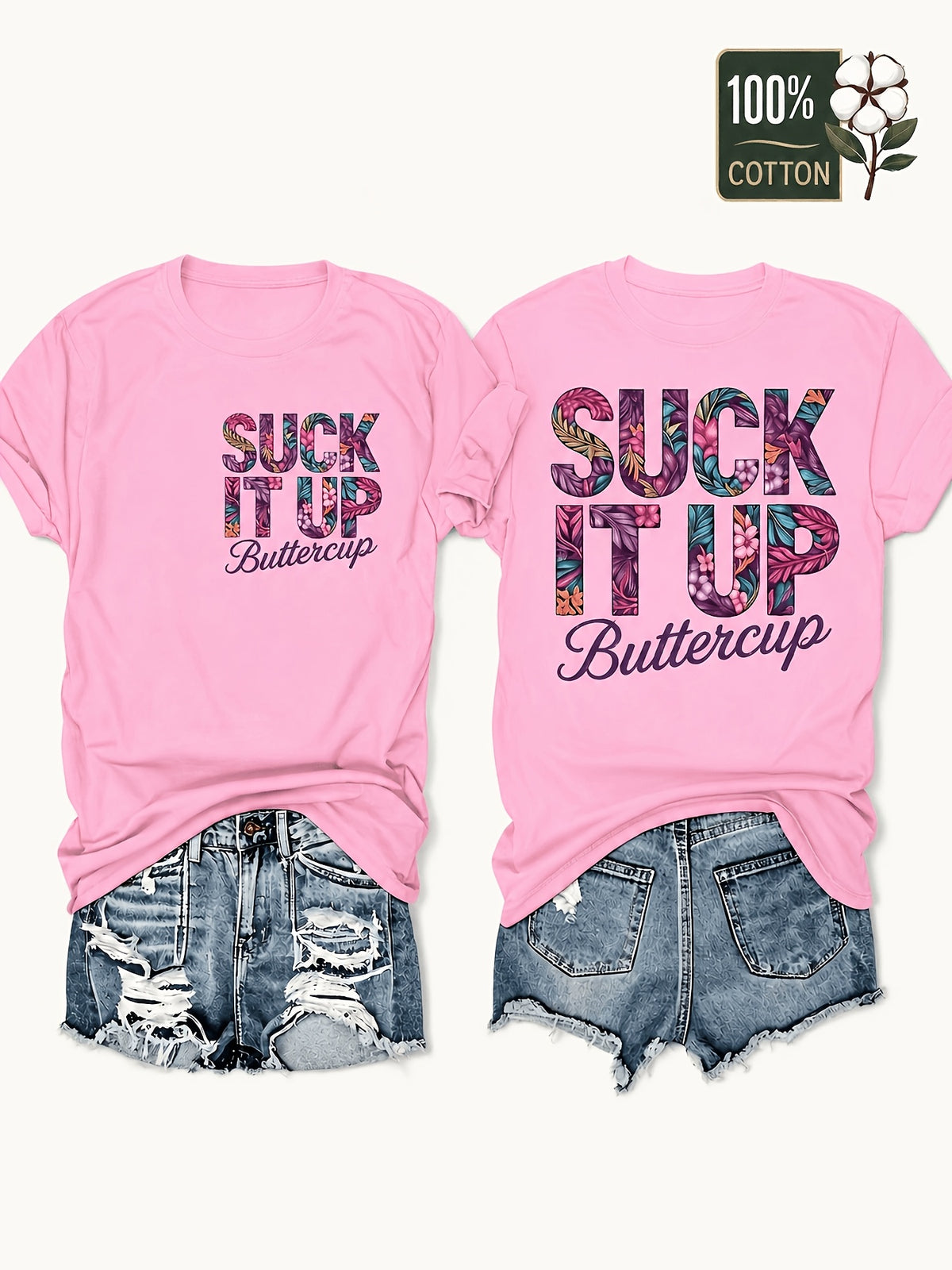 Maternity T-Shirt Women Tropical Flower Alphabet Print Front Back Graphic Tee Street Style Plus Size Pregnancy Top Casual Loose Fit