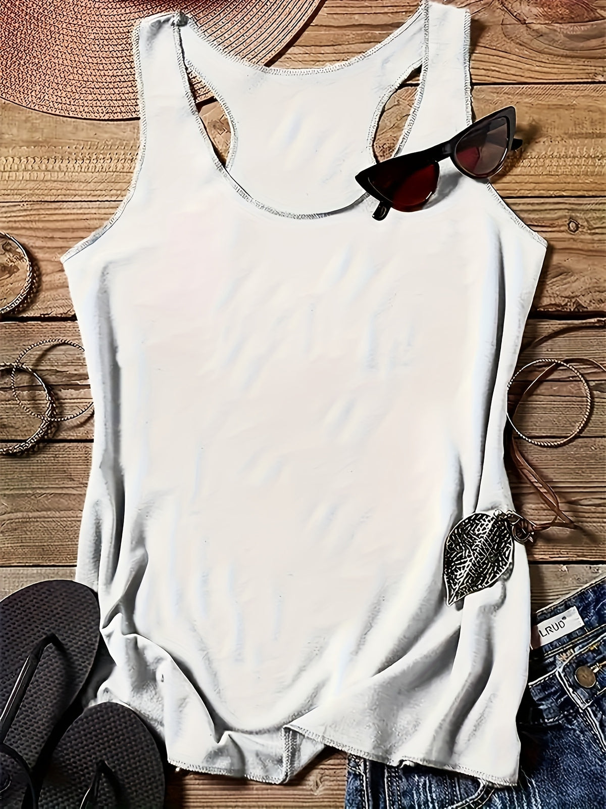 5-Pack Sleeveless Tank Tops for Women | Round Neck Stretchy Casual Cami Tops | Multipack Basic Layering Tops | Spring Summer Everyday Vest Tank Women