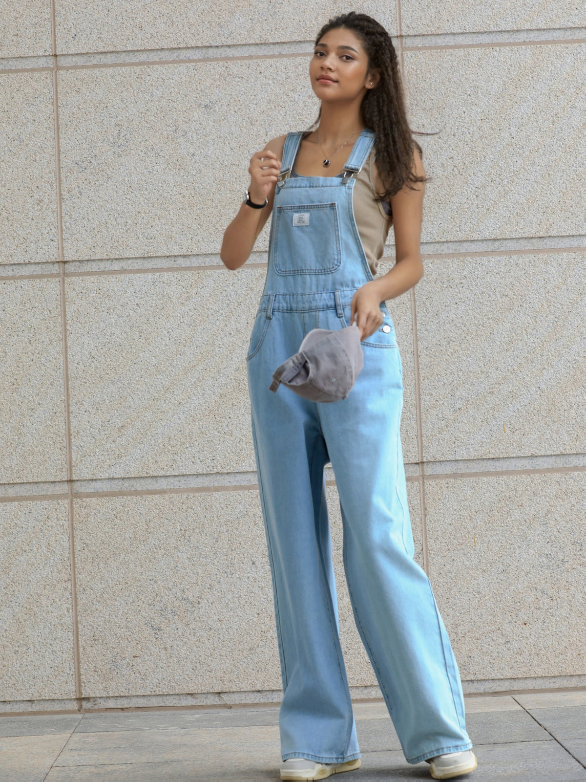 Leopard Print Denim Jumpsuit Women Multi-Pocket Loose Wide-Leg Retro Straight Leg One-Piece All Seasons S-XXL