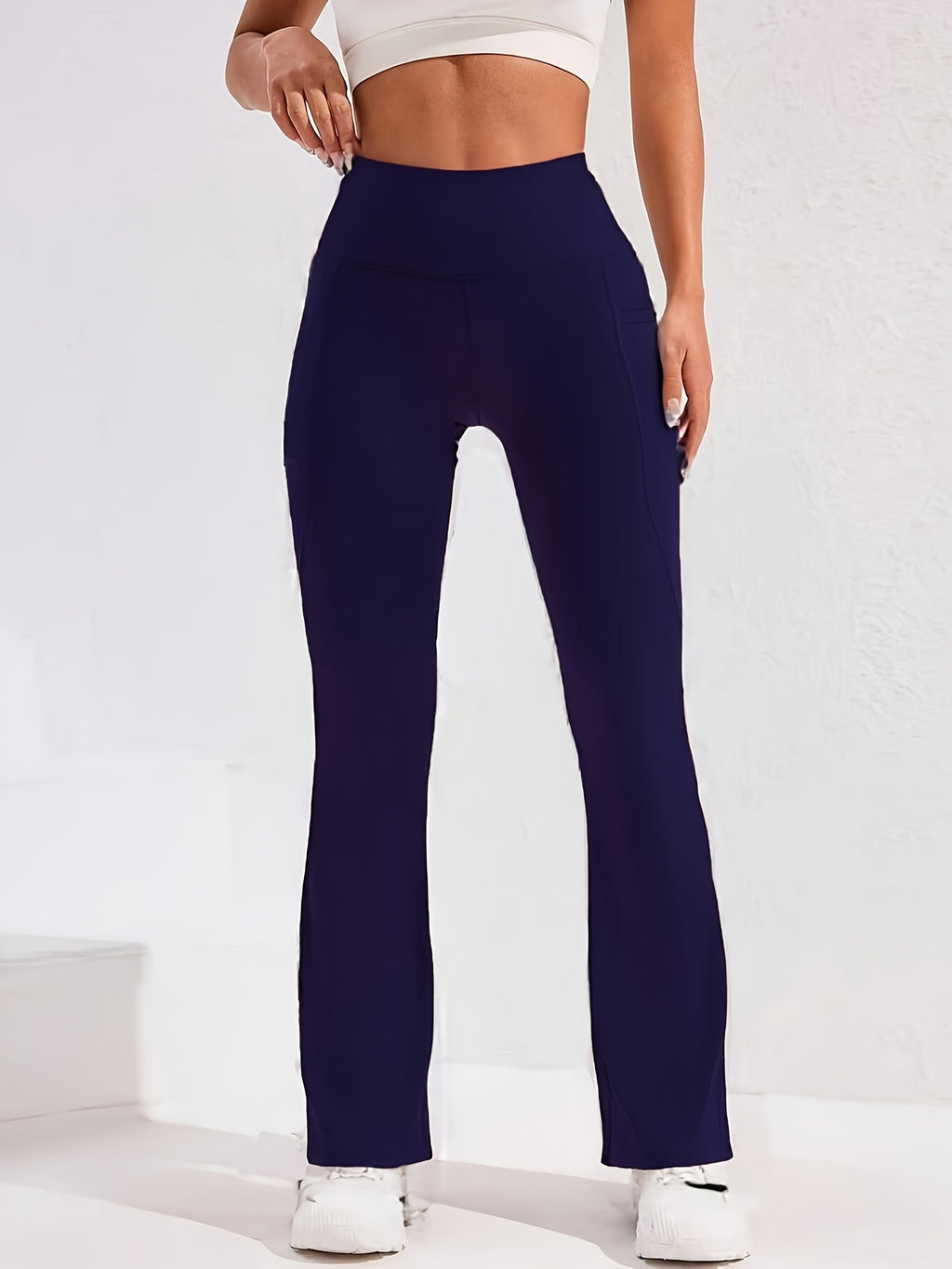 High Waist Flare Wide Leg Pants for Women – Naked Feel Butt Lifting High Elasticity Fabric, Smooth Flowing Silhouette Spring Summer Fall Comfortable Chic Everyday Bottoms S-XXL