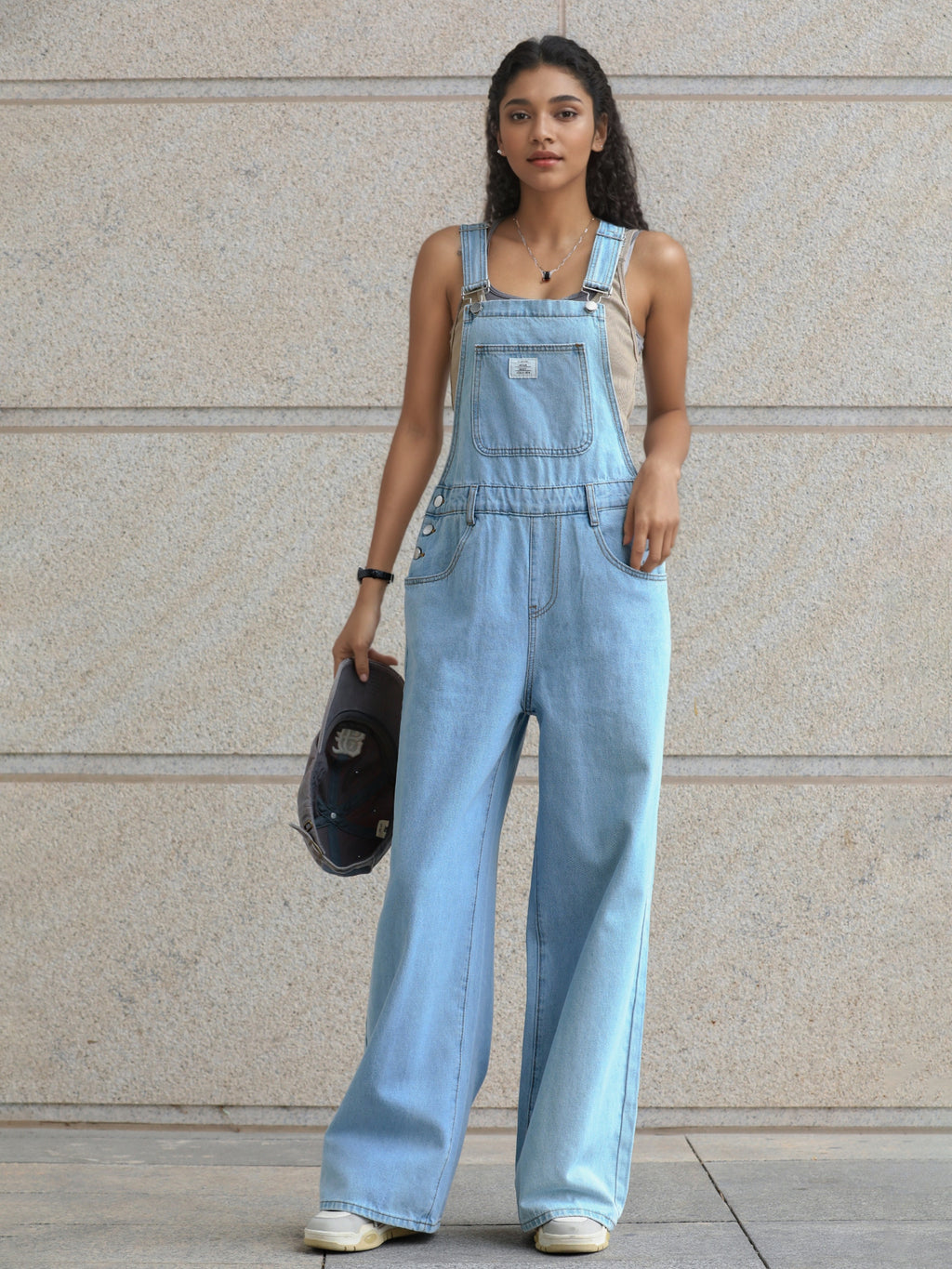 Leopard Print Denim Jumpsuit Women Multi-Pocket Loose Wide-Leg Retro Straight Leg One-Piece All Seasons S-XXL
