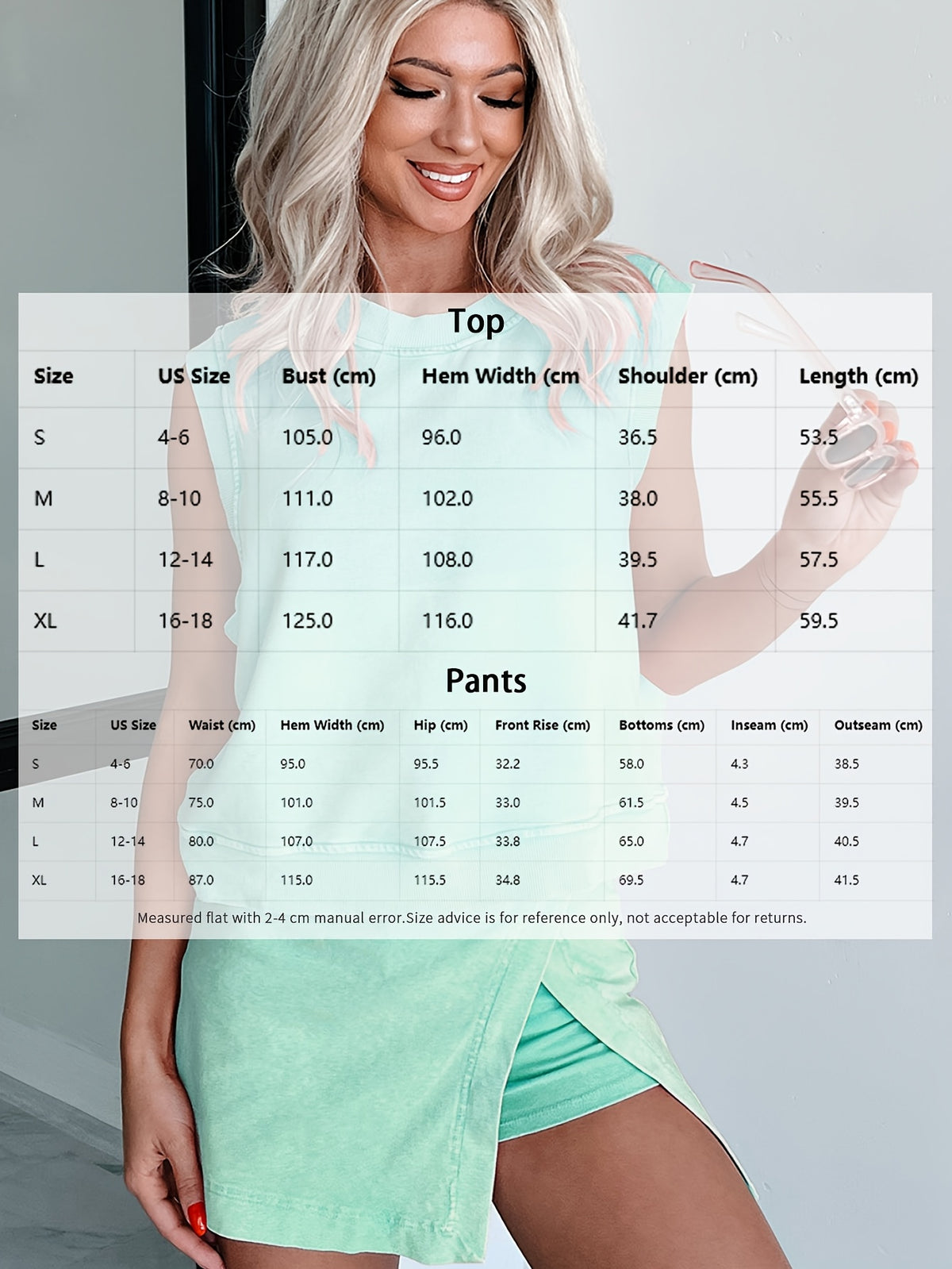 Solid Color 2-Piece Set Women Short Sleeve T-Shirt and Pants Casual Summer Matching Outfit