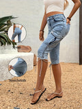 Cargo Jeans Women Drawstring Waist Side Flap Pockets Casual Baggy Denim Pants Streetwear Y2K Trendy Everyday Outfits