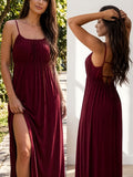 French Style Slip Dress Women Drawstring Loose Backless Strapless Semi Sheer Solid Long Casual Dress Summer S-XXL