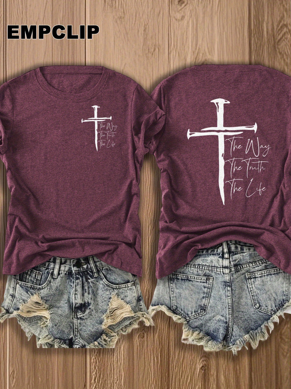 Christian Cross Graphic Tee Women Faith Inspirational T-Shirt Patriotic Religious Casual Tops