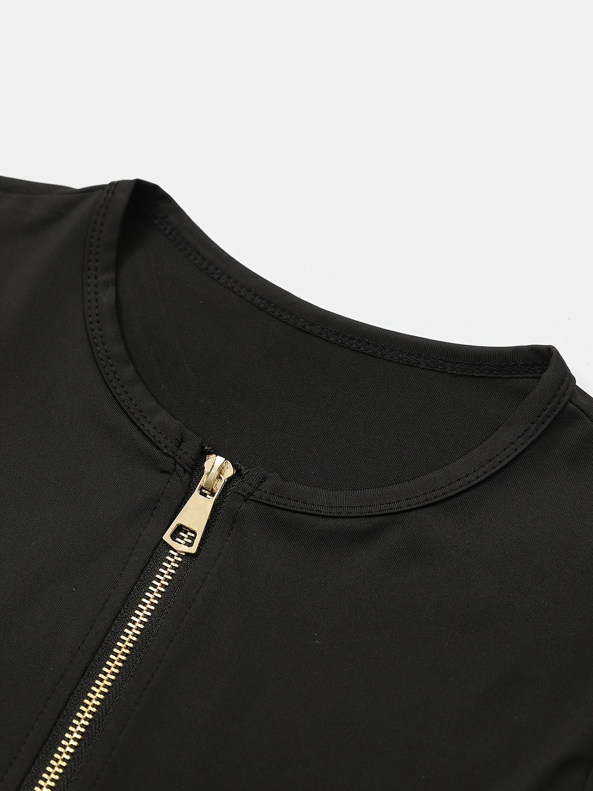 Women's Slim Fit Boat Neck Zipper Dress Short Sleeve Elegant Mid-Length Casual Dress Spring Summer Autumn