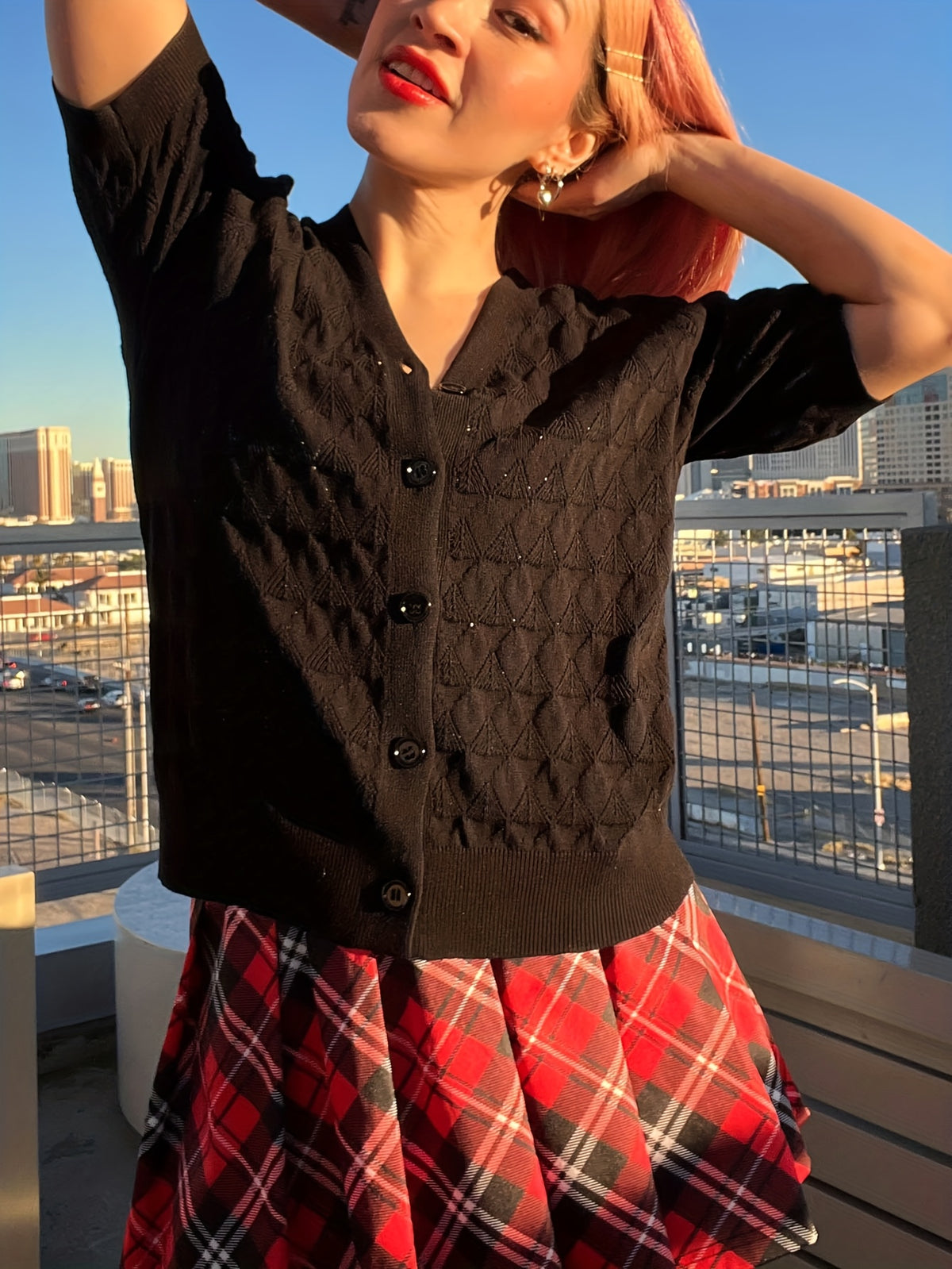 Women's Cropped Crochet Cardigan Puff Sleeve Linen Blend Sheer Lace Knit Short Top Breathable Lightweight Spring Summer Boho Fashion