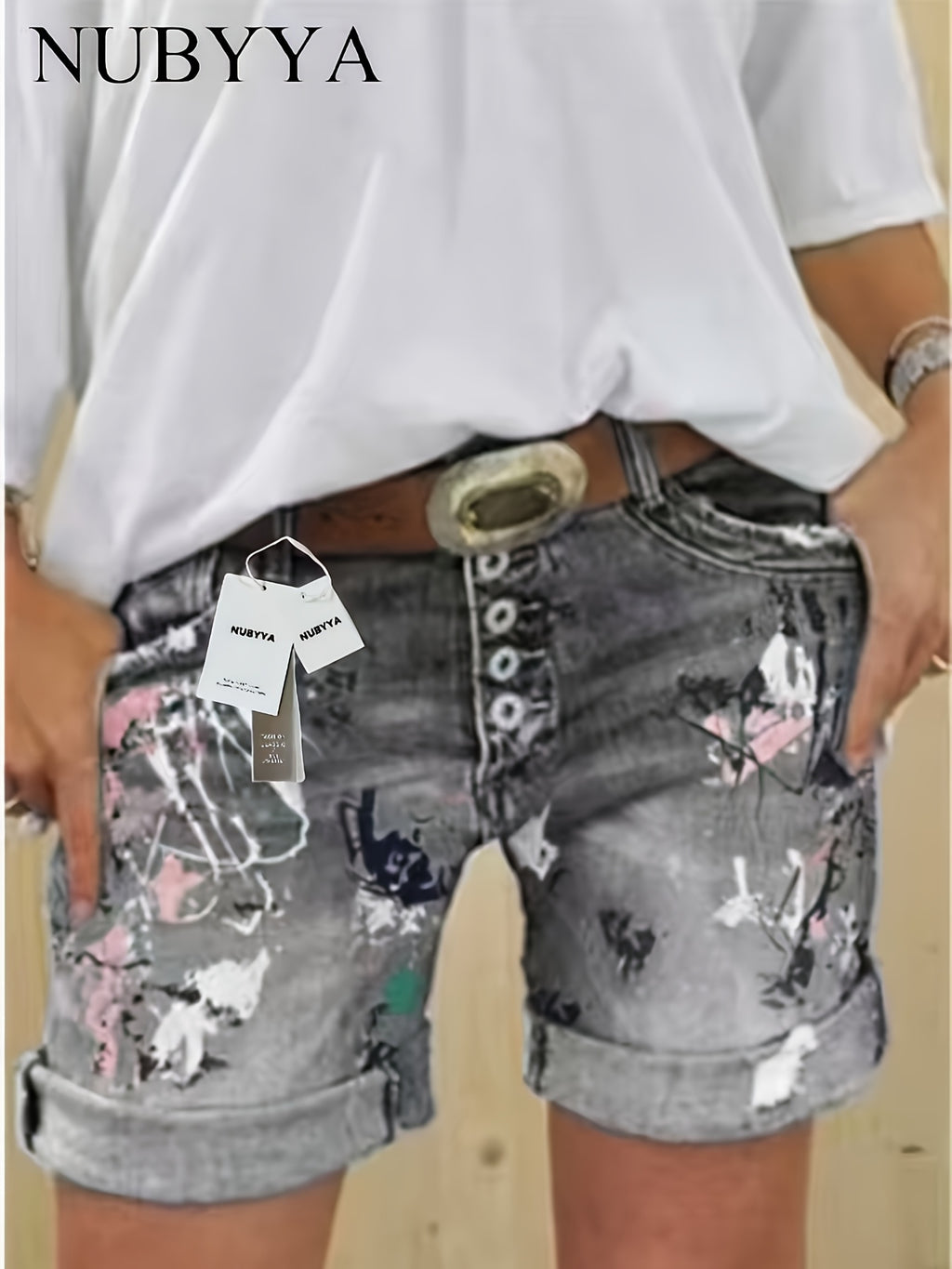 High Waist Slim Denim Shorts Women Button Fly Stretch Casual Summer Dark Blue Grey Light Blue S M L XL