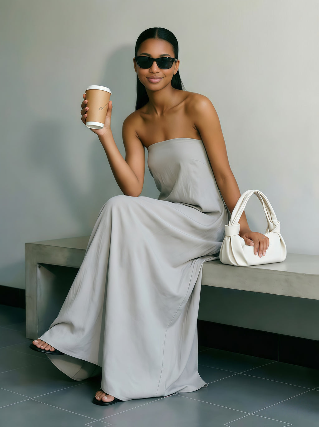 Women's Linen Beach Sundress Backless Sleeveless Wrap High Waist A-Line Flowy Casual Summer Vacation Dress