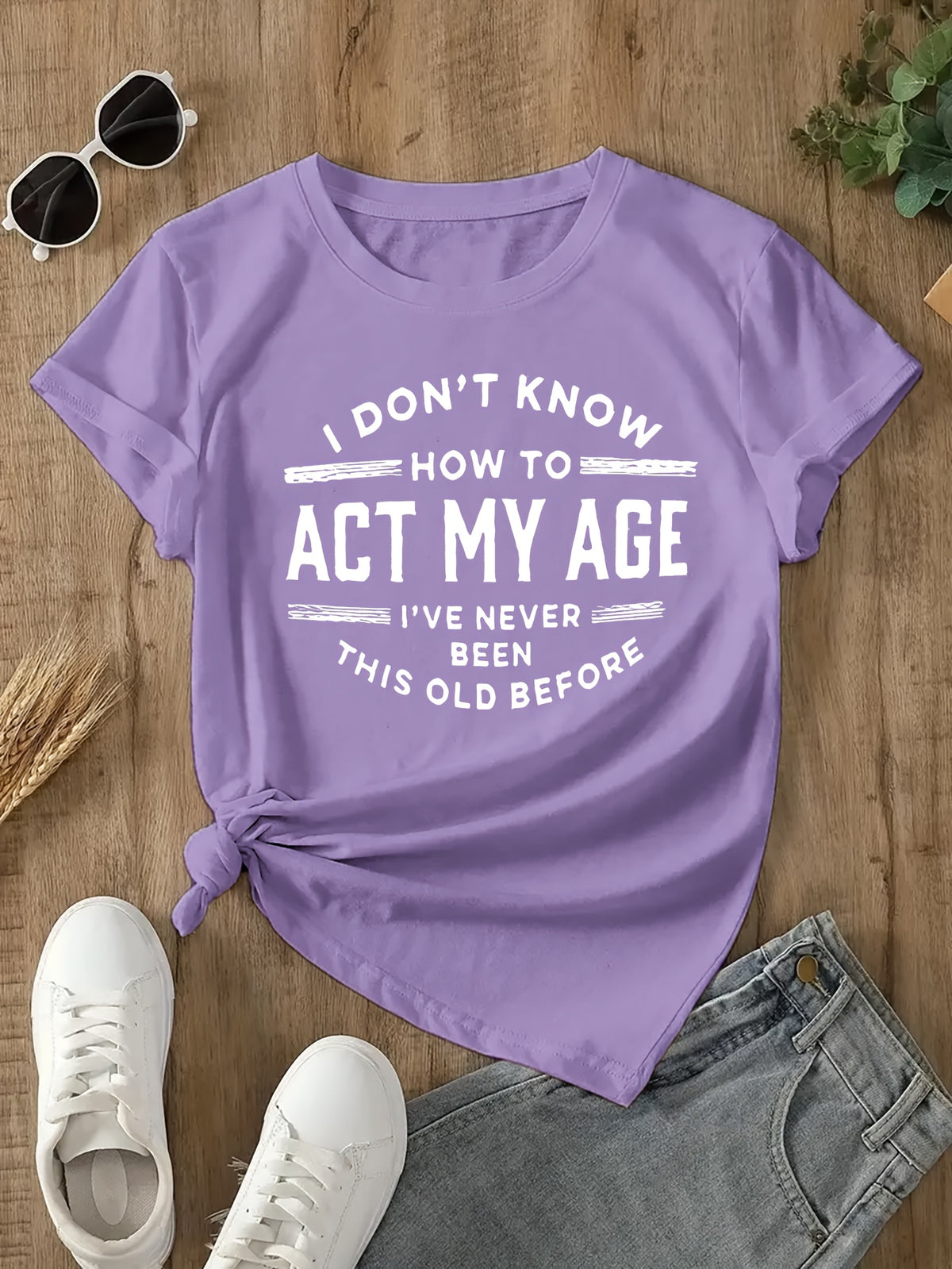 Letter Print T-Shirt Women Casual Short Sleeve Crew Neck Graphic Tee Comfortable Daily Layering Top S-XXL