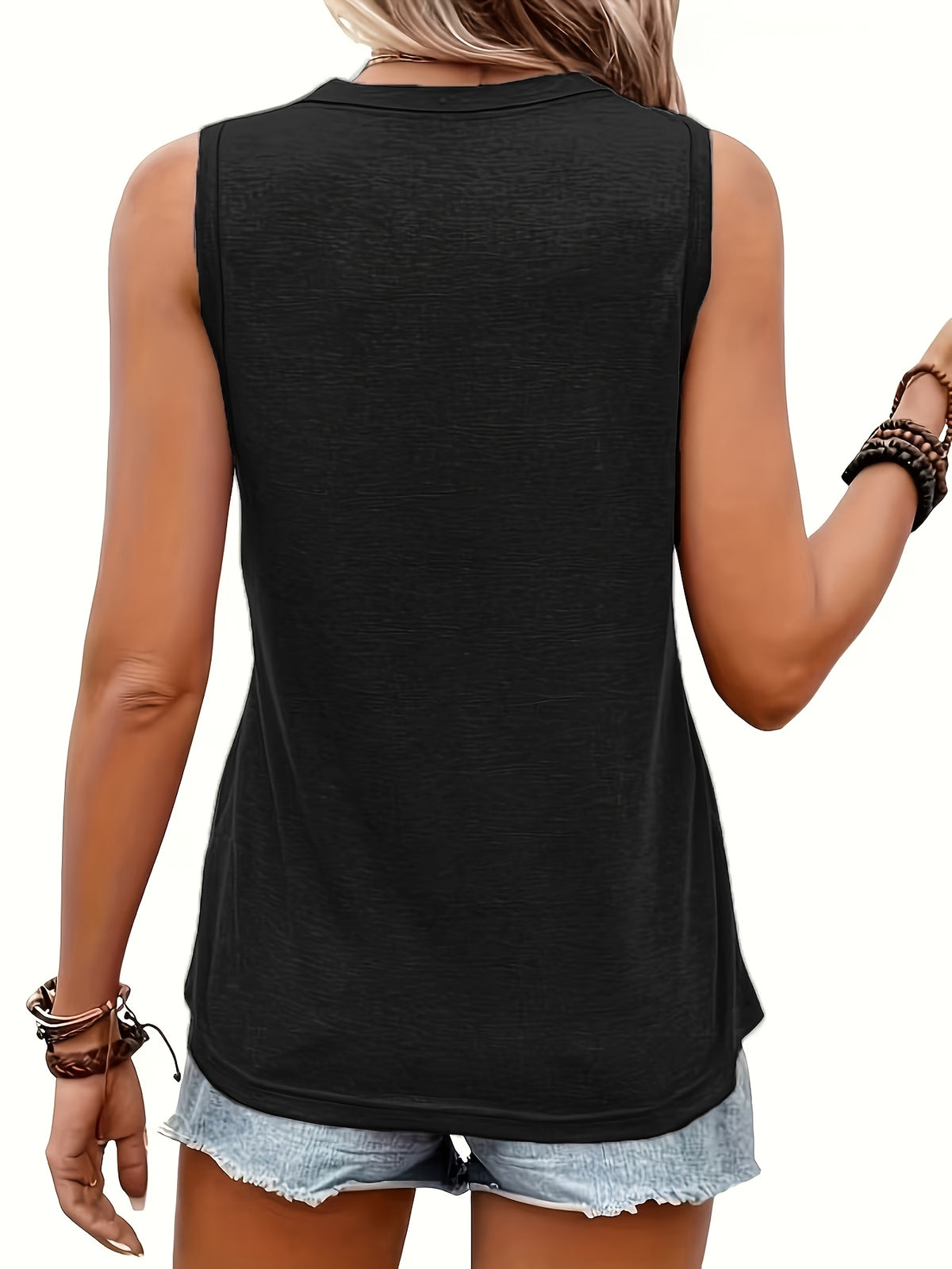 Texas Outline Print Sleeveless Tank Top for Women - Loose Casual Breathable Round Neck T-Shirt Vest, Lightweight Machine Washable Summer Top for Outdoor & Everyday Wear