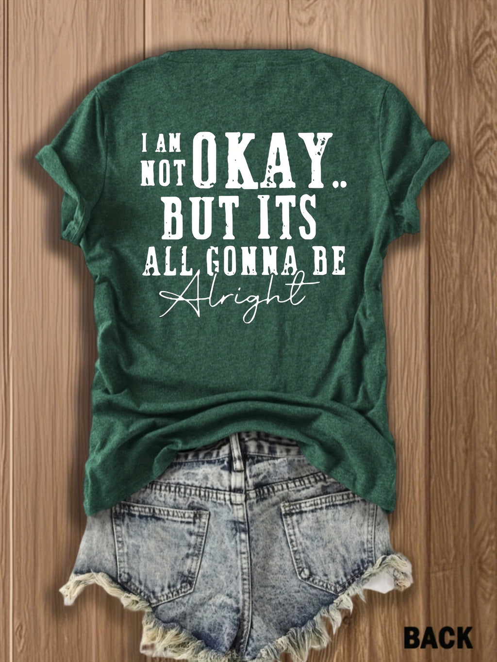 Inspirational Graphic Tee Women Floral Print Double Sided T-Shirt Casual Motivational Blend Top Gift XS-XL