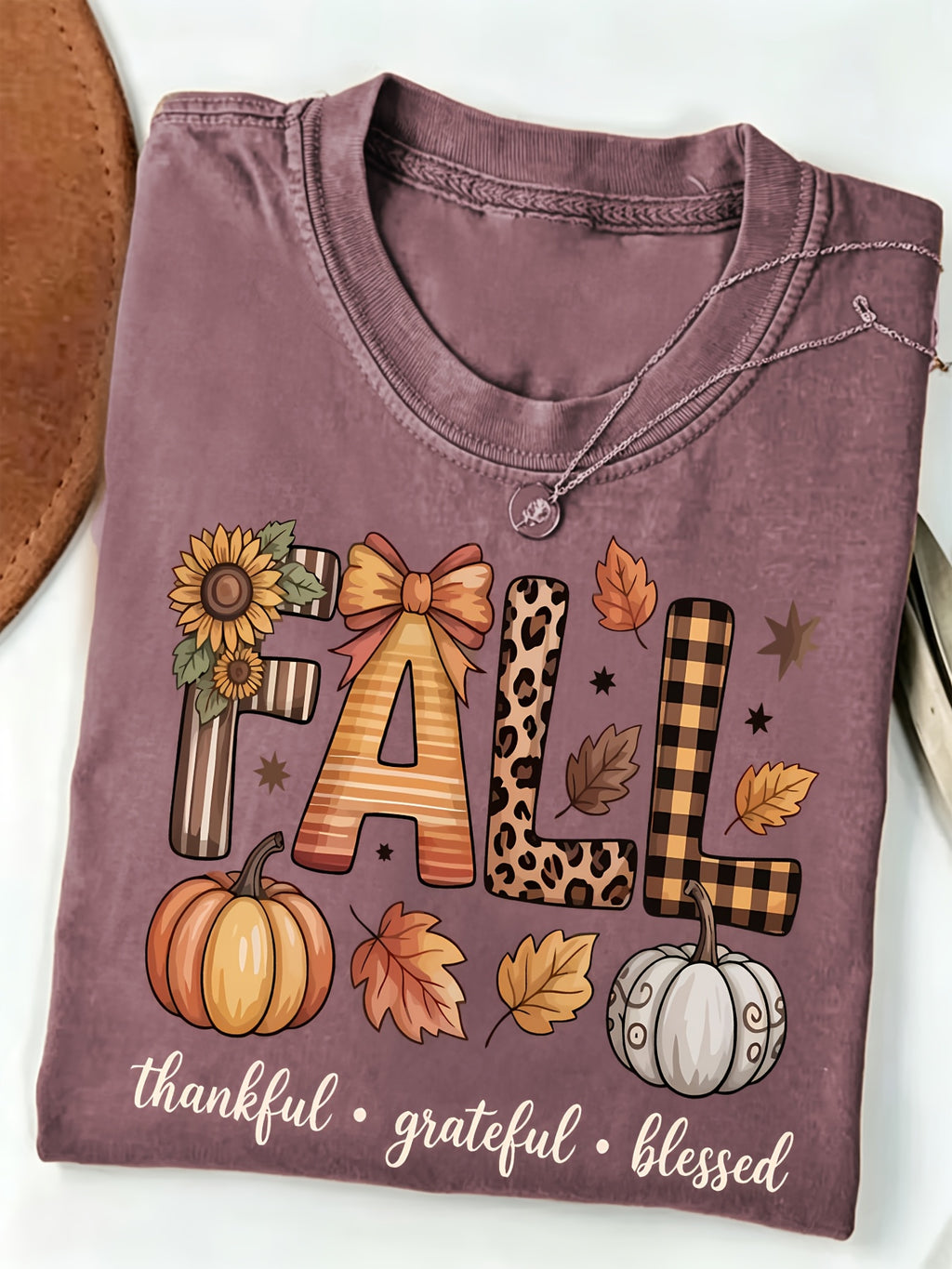 Autumn Graphic Tee Women Pumpkin Sunflower Loose Casual Short Sleeve Round Neck Fall Thanksgiving Halloween T-Shirt Retro Style S-XXL