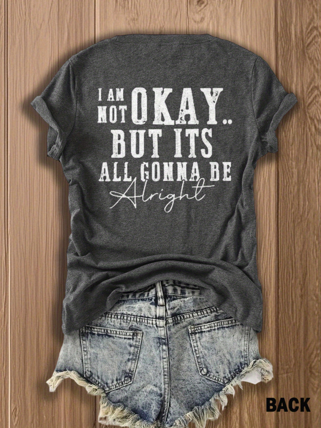 Inspirational Graphic Tee Women Floral Print Double Sided T-Shirt Casual Motivational Blend Top Gift XS-XL
