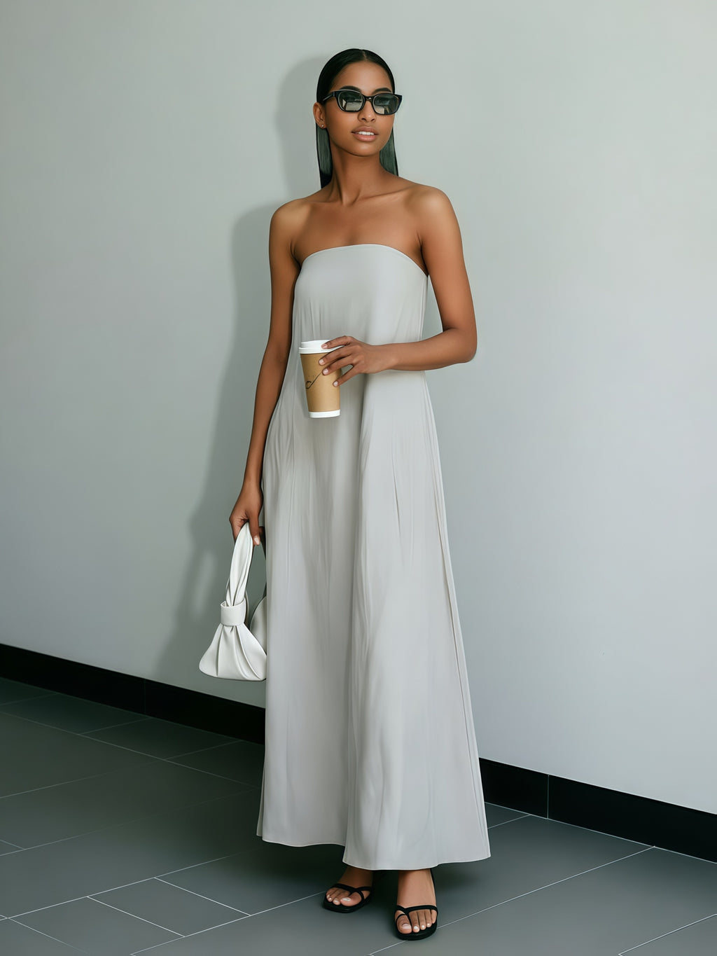 Women's Linen Beach Sundress Backless Sleeveless Wrap High Waist A-Line Flowy Casual Summer Vacation Dress