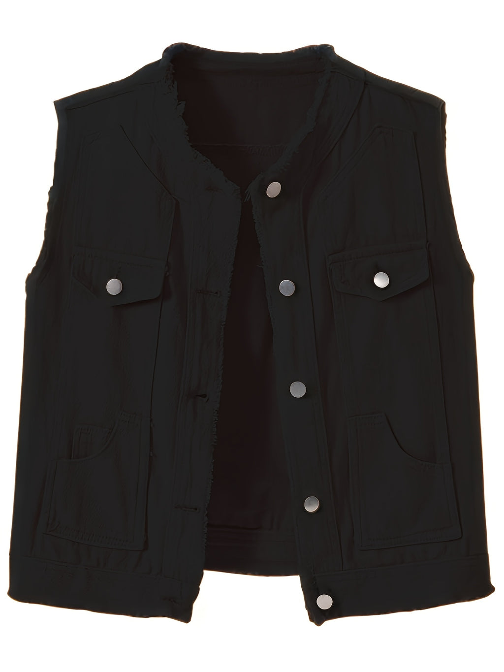 Candy Color Sleeveless Denim Vest Women Button Tassel Jean Waistcoat Collarless Western Style Spring Summer XS-XL